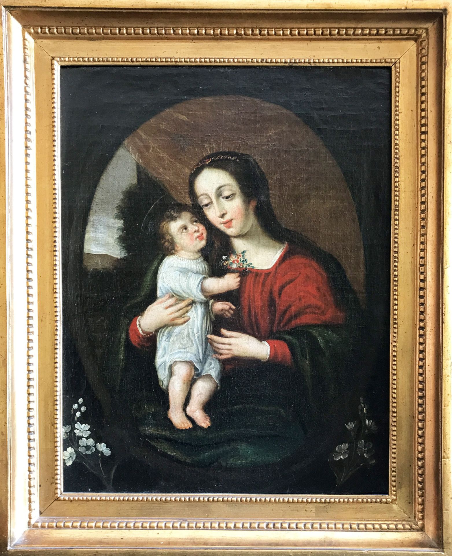 Cornelius Schutt III (1597 - 1655) Nachfolger, Madonna, im Oval, in der Tradition einer - Image 4 of 5