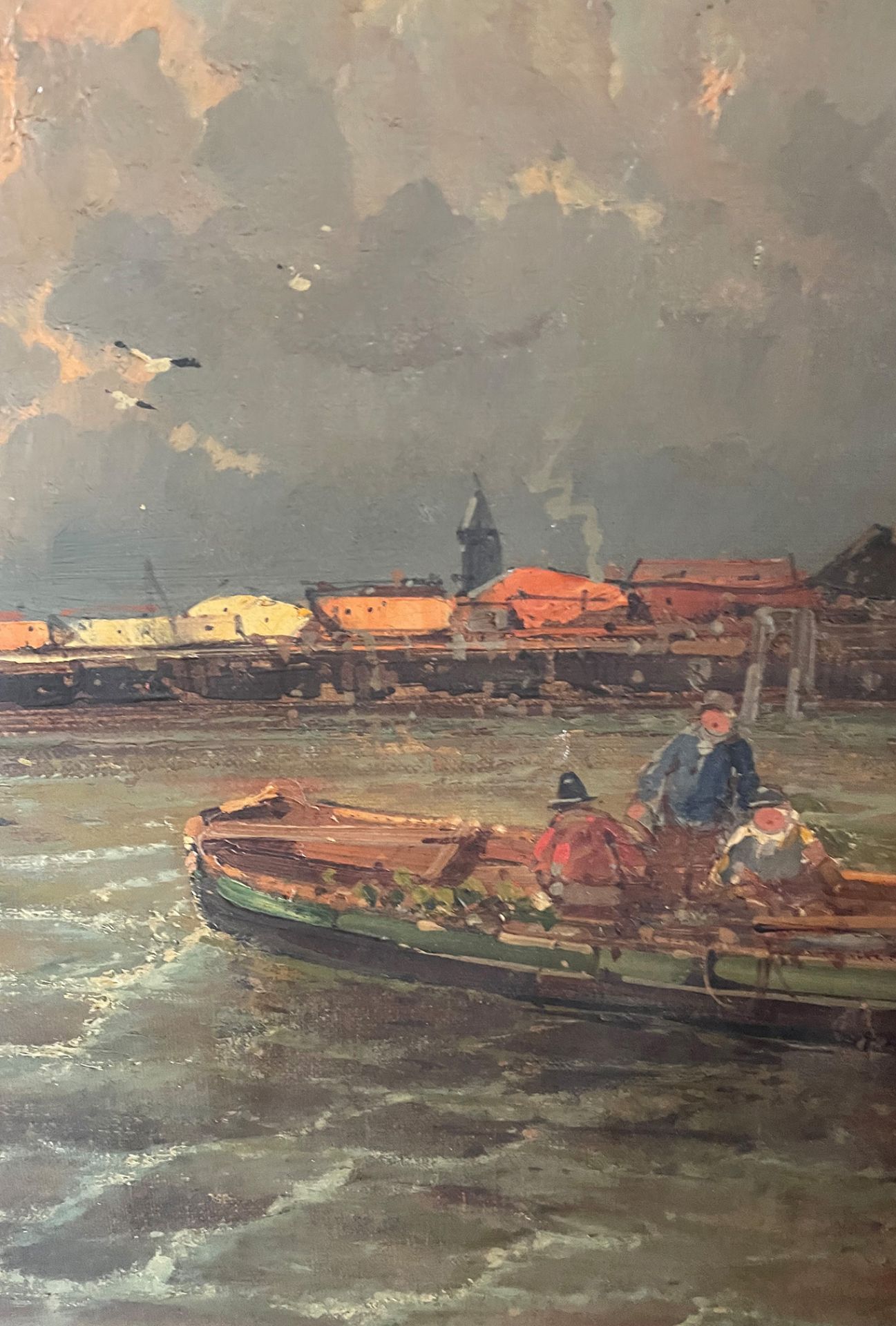 Rudolf HELLWAG (1867-1942). Ausfahrender Tjalk (holländischer Fischerkutter), Öl/Lwd, signiert, - Bild 5 aus 7
