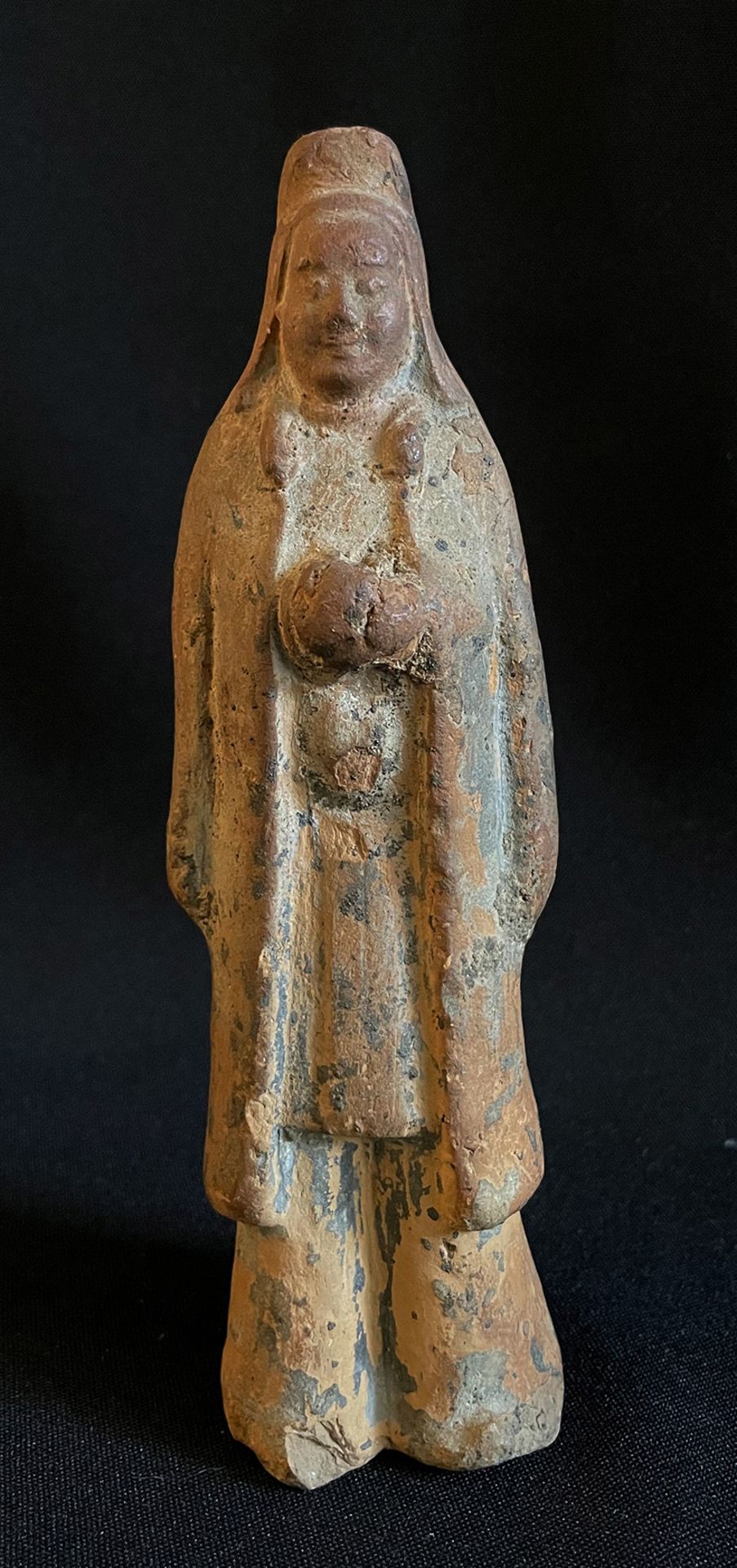 China, Han-Dynastie (206 vor - 220 nach Christus) ?, Hofwächter, Terracotta, mit Resten farbiger