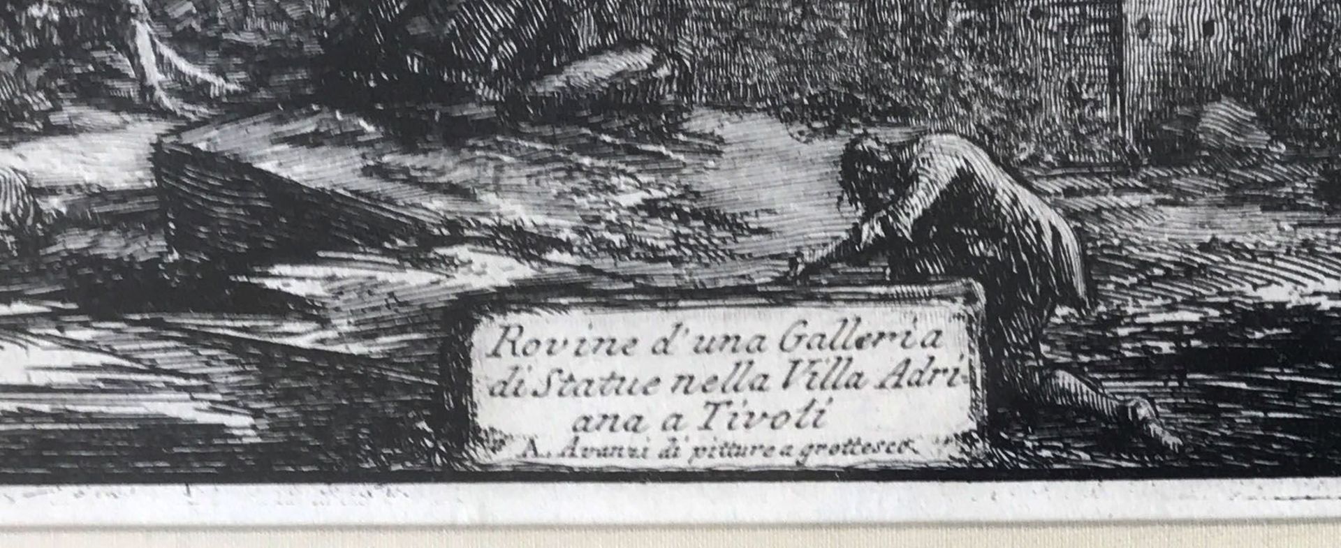 Giovanni Battista Piranesi (1720-1778), ''Rovine d´una Galleria di Statue nella Villa Adriana a - Image 2 of 6