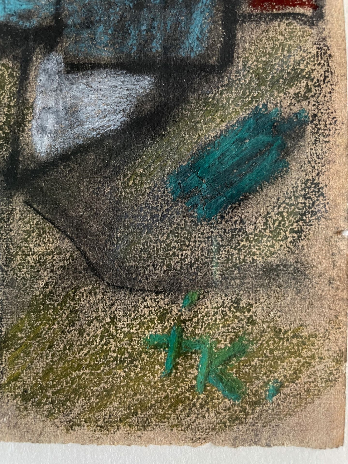 Ida KERKOVIUS (1879-1970), Spielendes Mädchen, um 1960, monogrammiert, Pastell und Graphit auf - Bild 3 aus 6