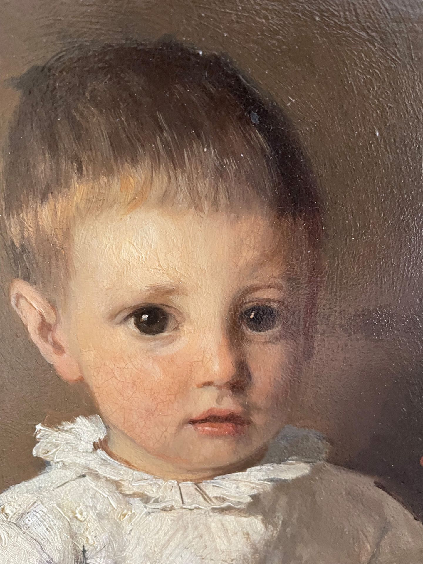 Eduard KURZBAUER (1840-1879), Portrait von einem niedlichen Kind, signiert und datiert: "1870". Öl - Image 2 of 5