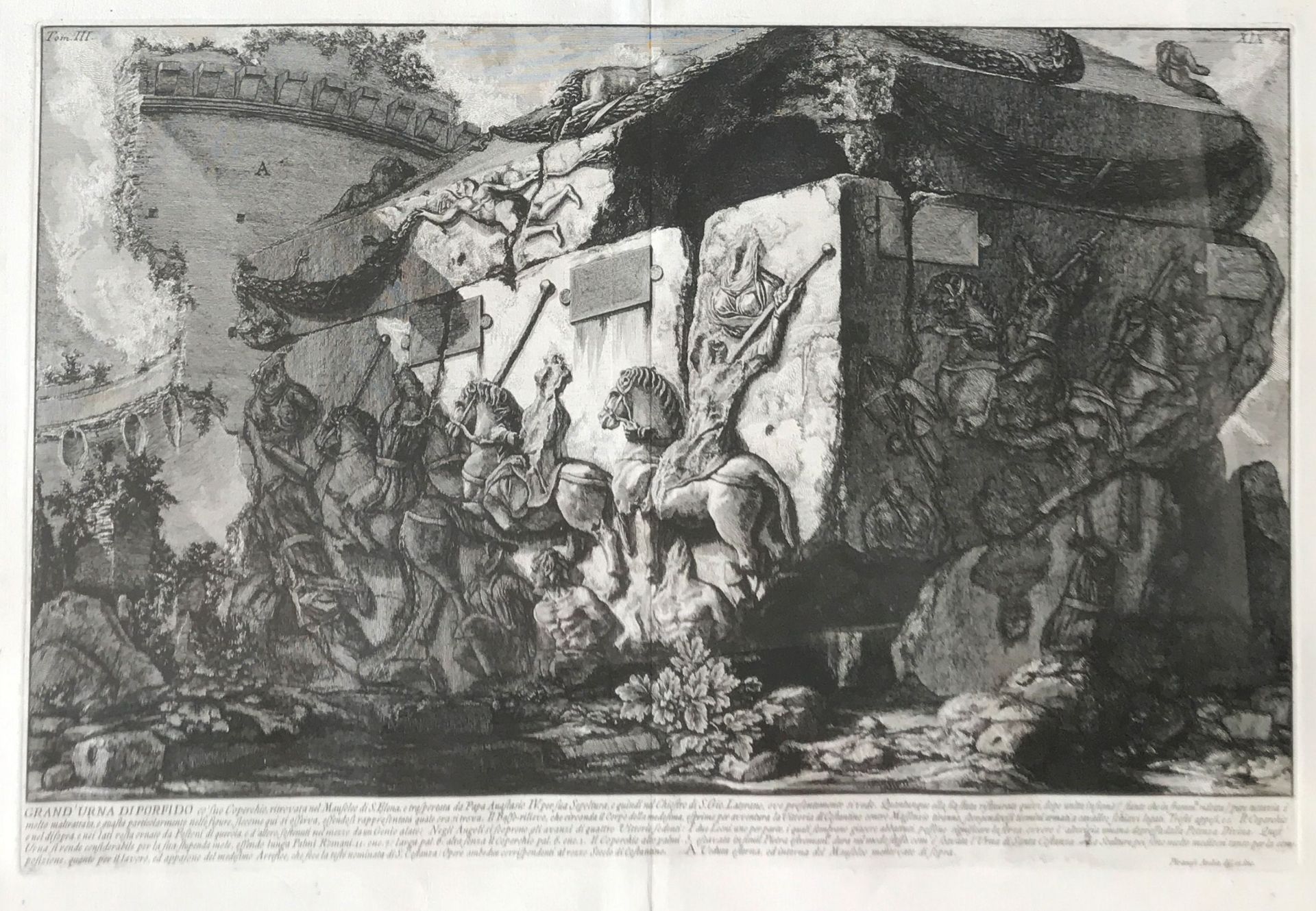 Giovanni Battista Piranesi (1720 Venedig - Rom 1778), 2 Radierungen: "Veduta di Campo Vaccino", - Image 4 of 11