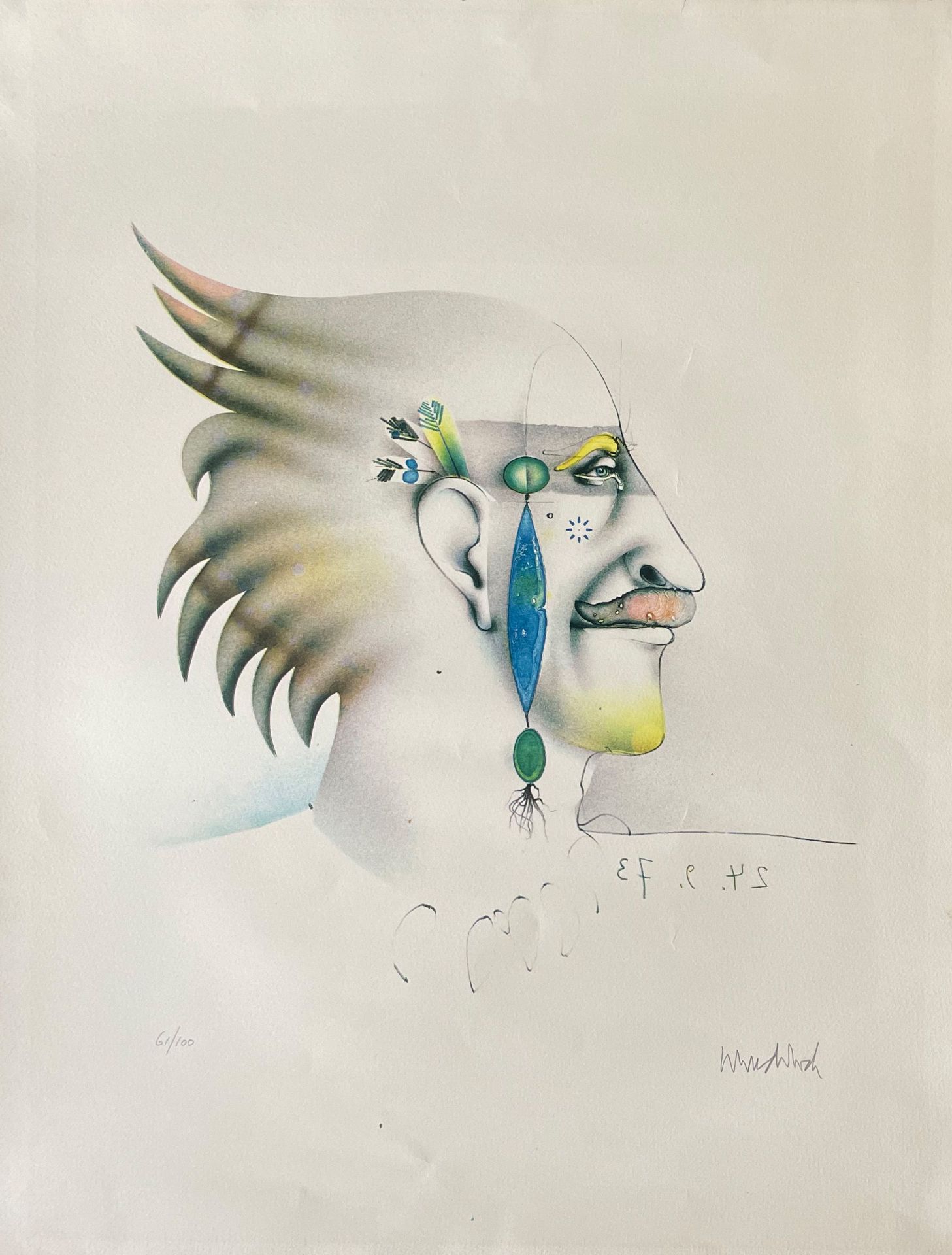 Paul Wunderlich (1927-2010), 11 Farblithographien, darunter "Selbst als Papagei" 1973, sign. und - Image 3 of 11