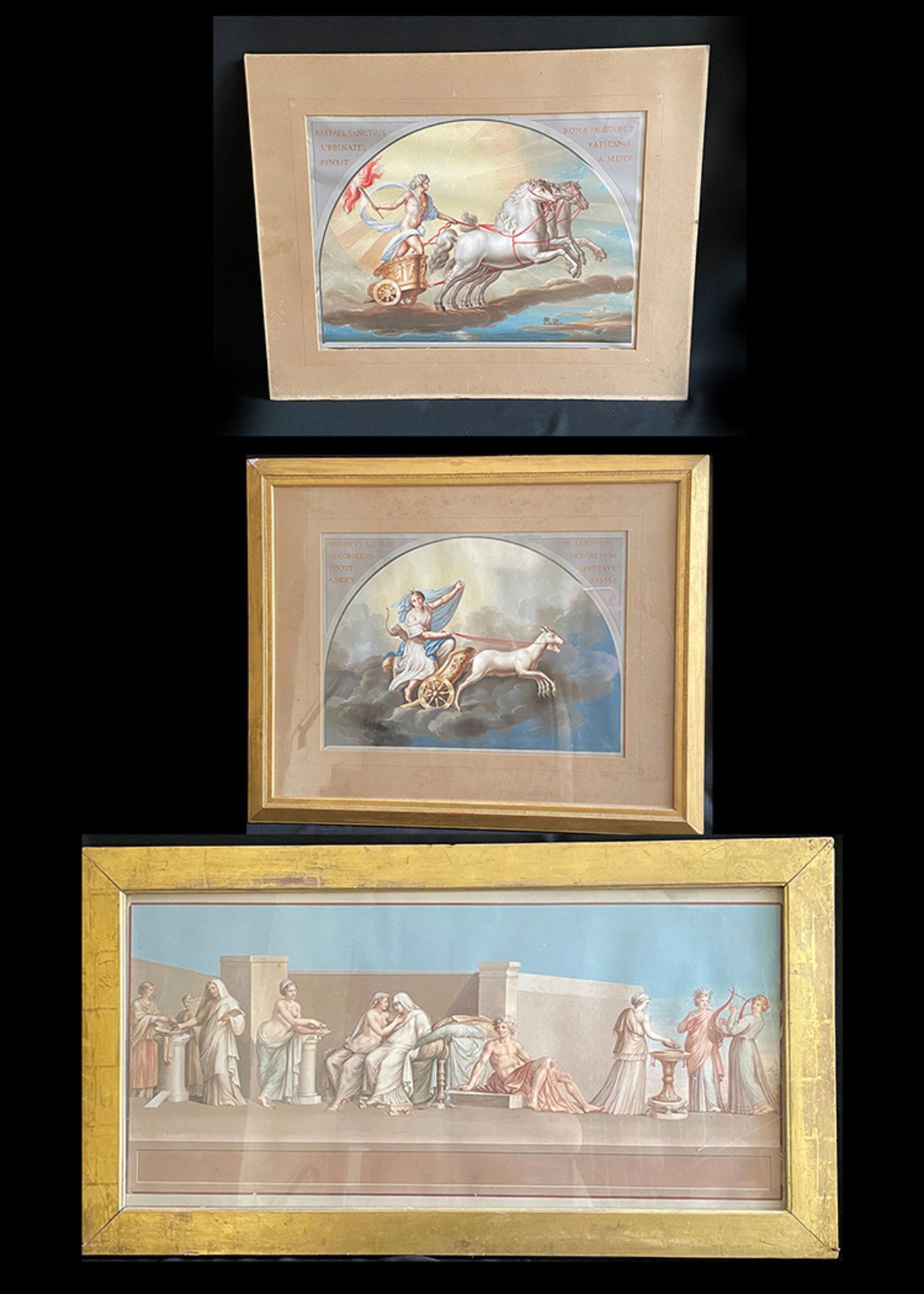 Unbekannte Künstler, Italien, 18./19. Jh., Vielfigurige, antike Szene, 42 x 90 cm; Zeus bzw. Jupiter - Image 3 of 10