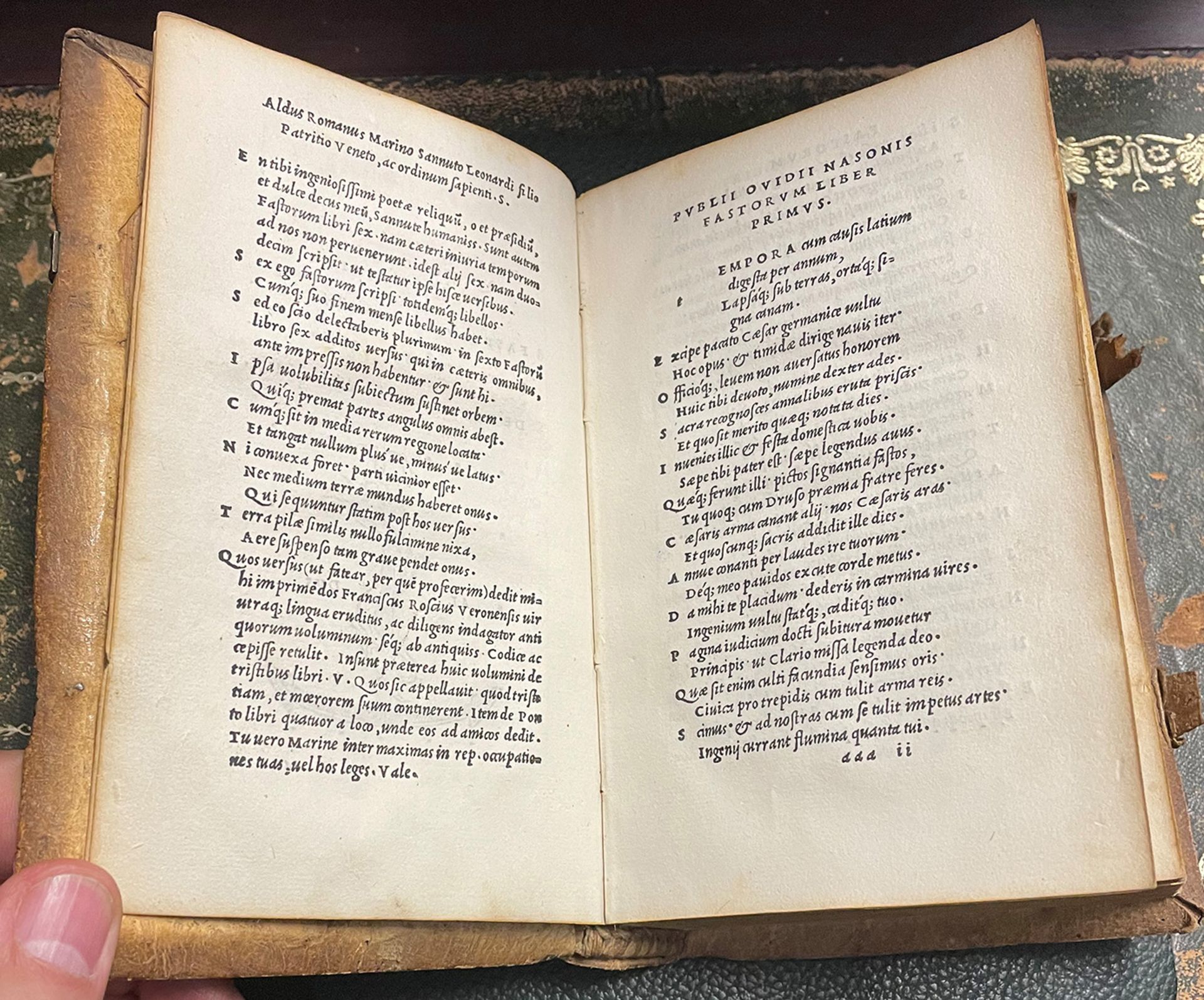 Ovidius Naso, P. Fastorum libri VI. De tristibus libri V. De ponto libri IIII. Venedig, Aldus, 17. - Image 8 of 8