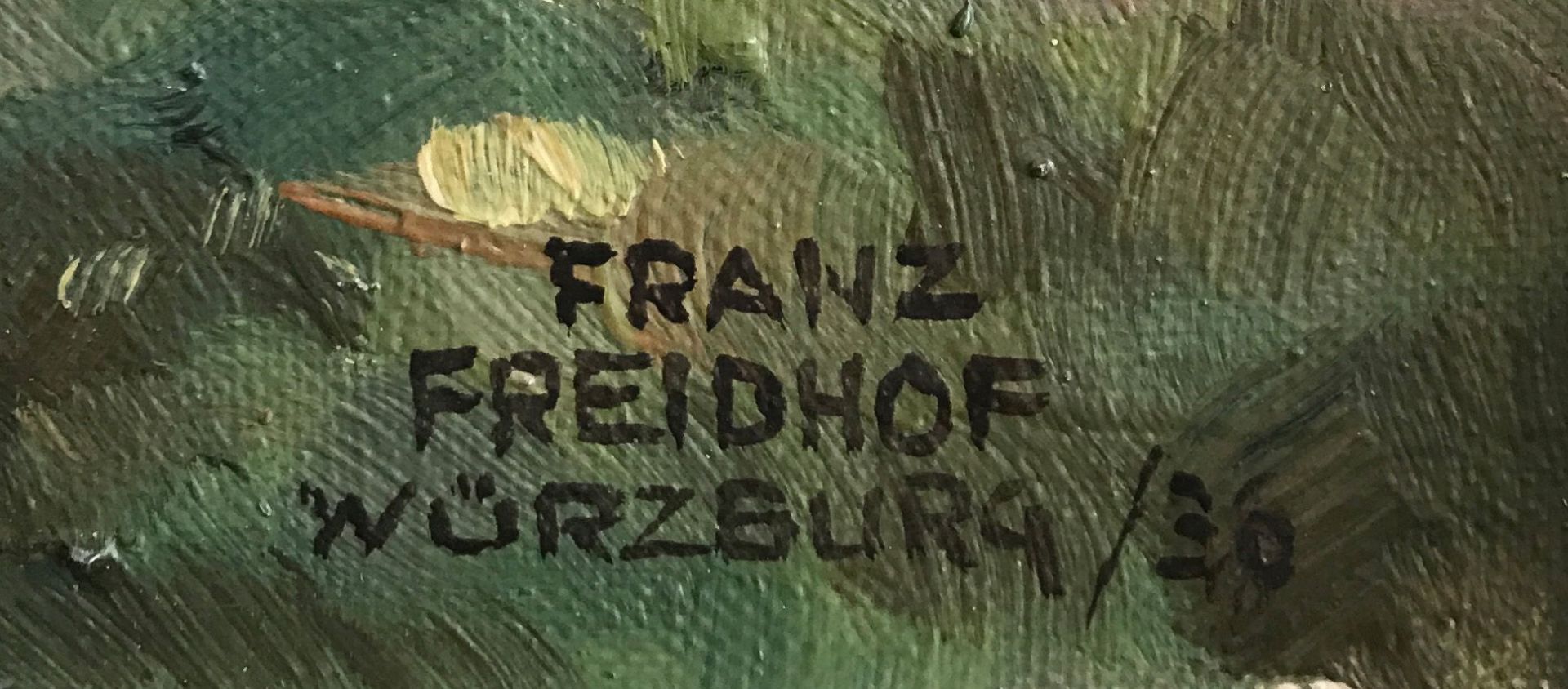 Franz Freidhof (1874-1958), vier fränkische Ansichten: Schloss Mespelbrunn, sign. und dat. 1934, - Bild 6 aus 13