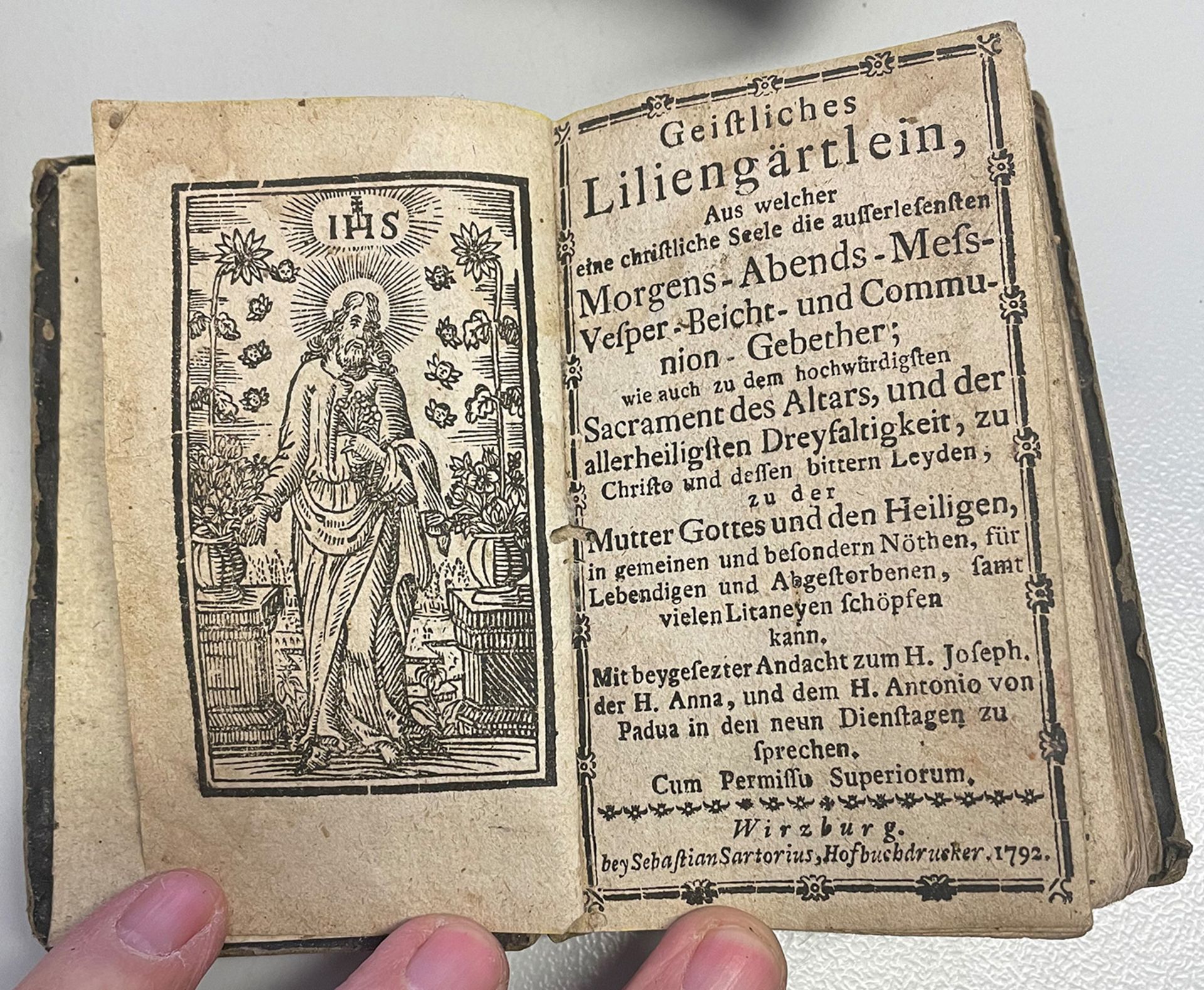 Konvolut. 1) Geistliches Liliengärtlein, aus welchem eine christliche Seele die auserlesendsten - Image 4 of 8