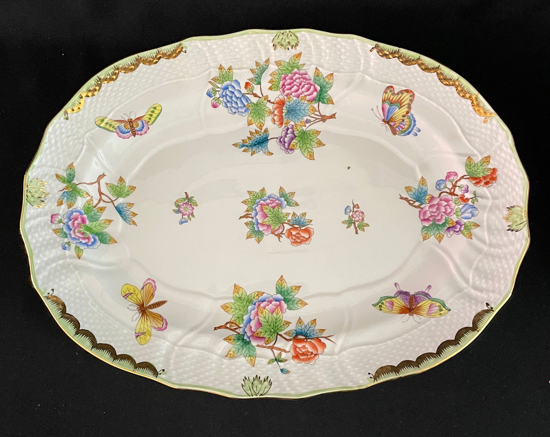 Konvolut, Service, 12 Personen, Herend Victoria, Goldrand. Herend Queen Victoria porcelain - Image 4 of 21