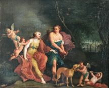 Unbekannter Künstler, Italien, 17. Jh., Jagdgöttin Diana mit weiteren Figuren