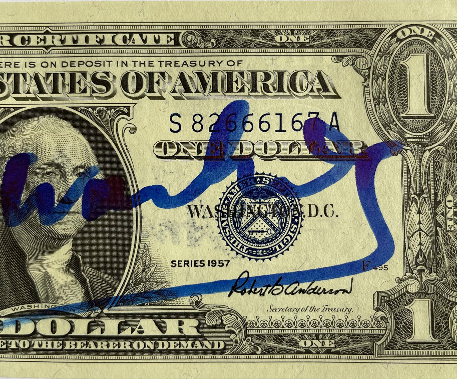 WARHOL, ANDY (1928-1987), 1 Dollar, George Washington, 1957, Autograph, Multiple, Serien-Nr. - Image 6 of 7