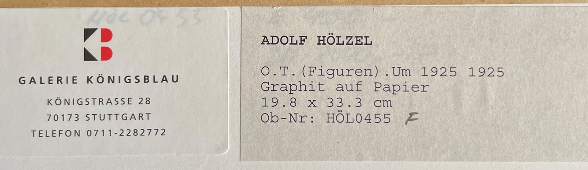 Adolf Richard HÖLZEL (1853-1934), o.T., Figuren, um 1925, signiert, Graphit auf Papier, - Image 2 of 8