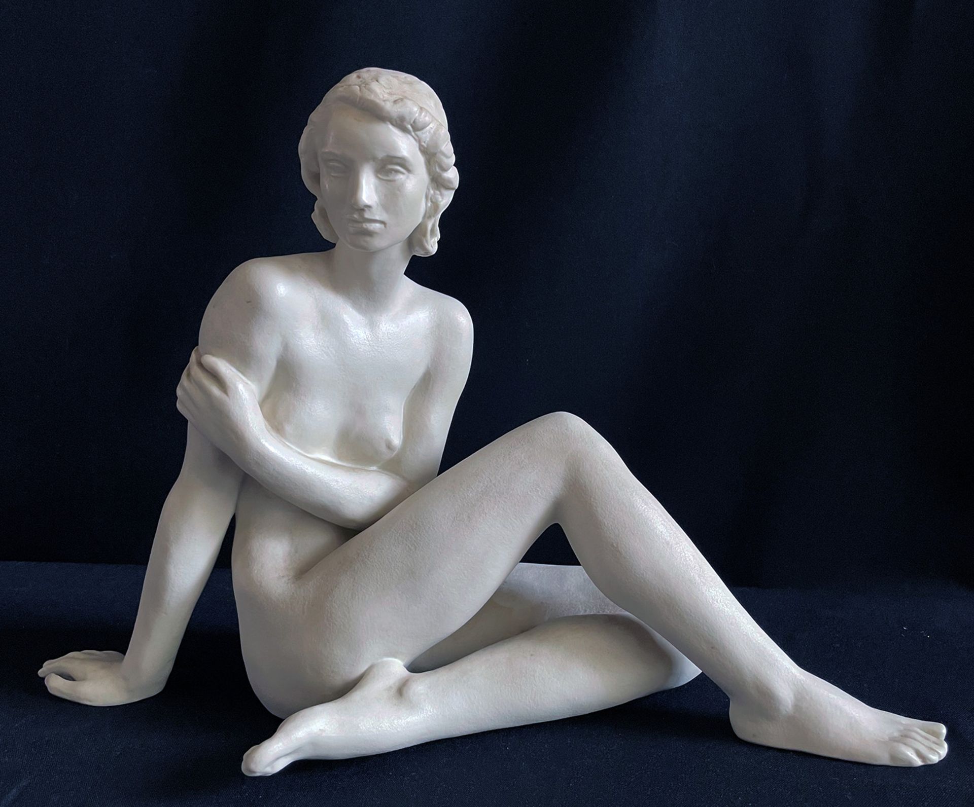 Figur - Entwurf Fritz Klimsch (1870 Frankfurt a.M - 1960 Freiburg) "Najade - Sitzender Akt",