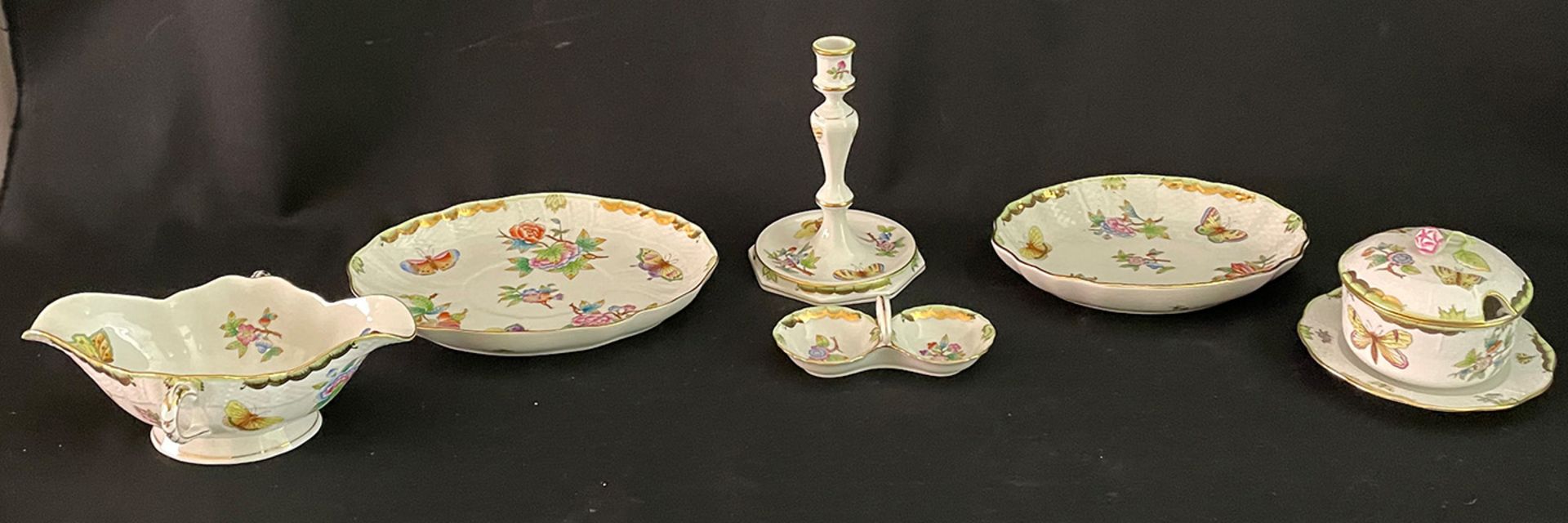 Konvolut, Service, 12 Personen, Herend Victoria, Goldrand. Herend Queen Victoria porcelain - Image 13 of 21