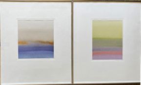 Manfred BOCKELMANN (1943), 2 Landschaften, Land, Meer und Himmel nur angedeutet, in sanften