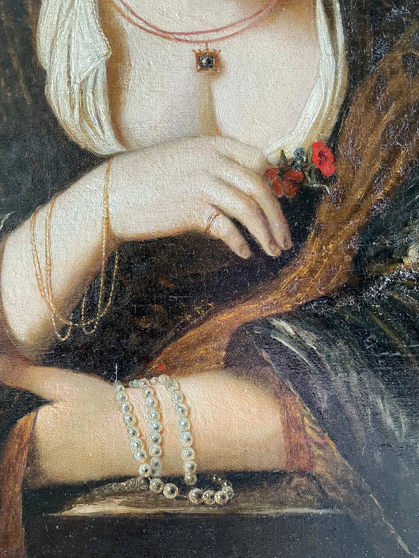 Unbekannter Künstler, Niederlande 17./18. Jh., Kopie nach Ferdinand BOL (1616-1680), Junge Frau am - Image 7 of 7