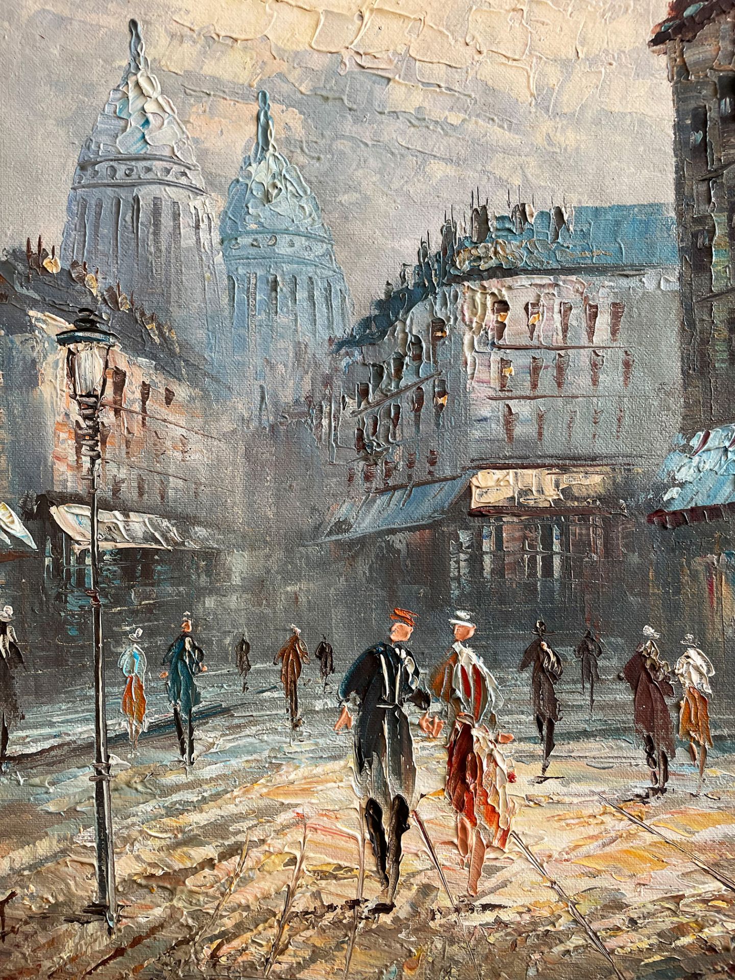 Caroline C. BURNETT (1877-1950), European Street, signiert, Öl/Lwd, 50 x 60 cm - Bild 2 aus 5