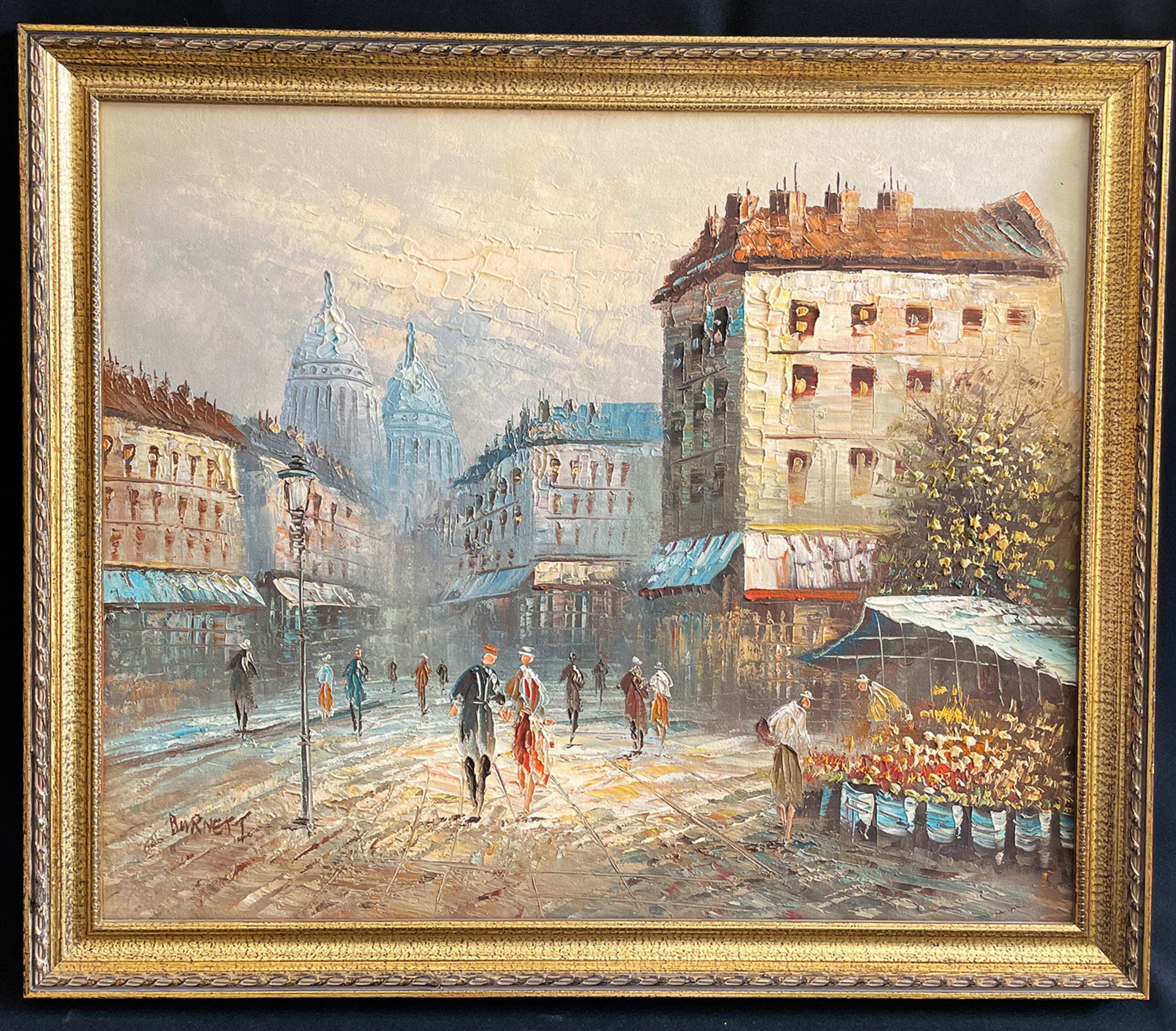 Caroline C. BURNETT (1877-1950), European Street, signiert, Öl/Lwd, 50 x 60 cm