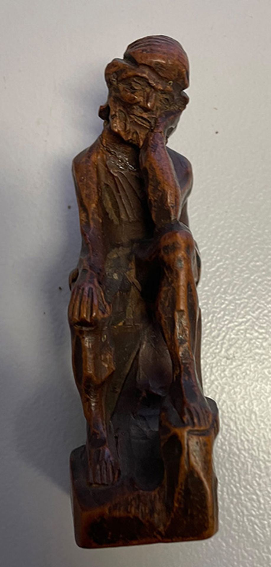 Christus, Holz, Nachdenklicher Christus , Höhe 9,5 cm