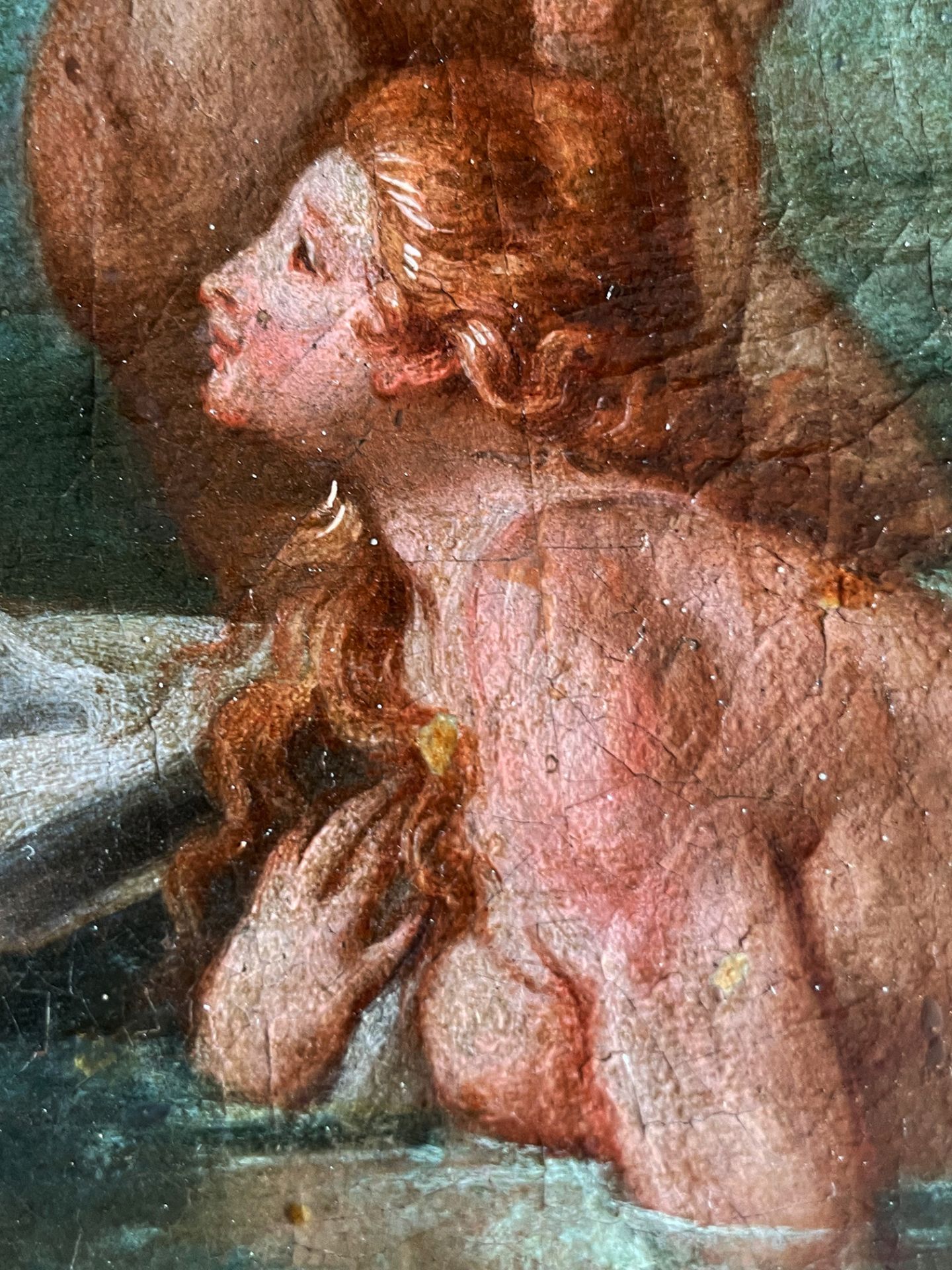 Unbekannter Künstler, Niederlande, um 1700, Vielfiguriges, mytholgisches Thema inmitten einer - Image 5 of 6