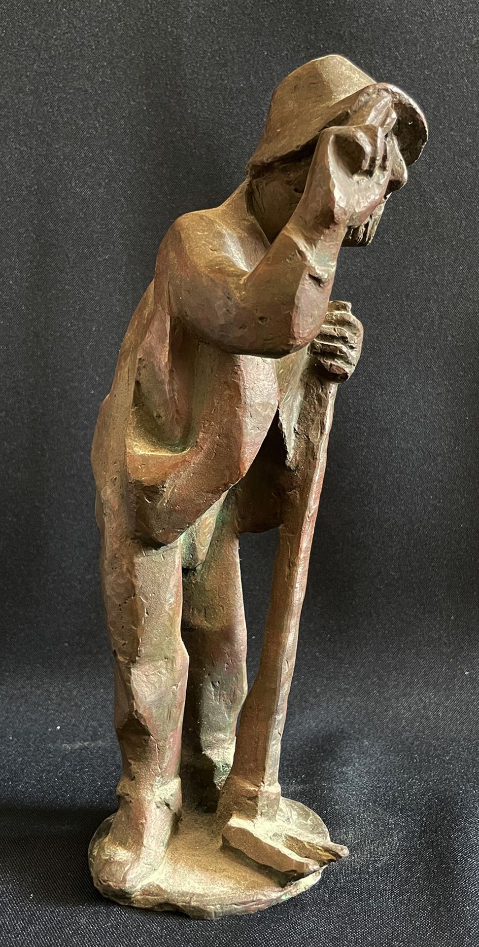 Fränkischer Häcker, Bronze, kleine Figur in der Art des Richard Rother, H. 24,5 cm - Image 3 of 3