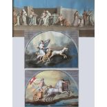 Unbekannte Künstler, Italien, 18./19. Jh., Vielfigurige, antike Szene, 42 x 90 cm; Zeus bzw. Jupiter