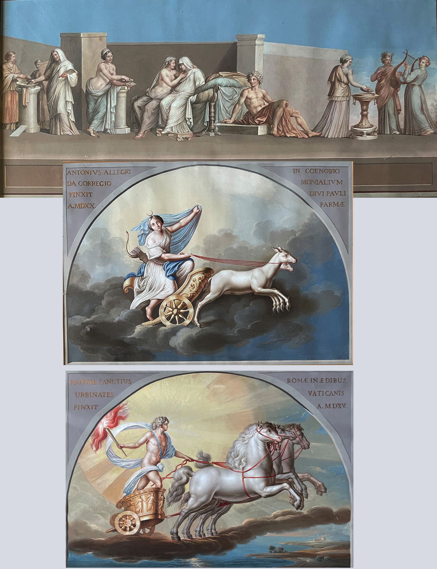 Unbekannte Künstler, Italien, 18./19. Jh., Vielfigurige, antike Szene, 42 x 90 cm; Zeus bzw. Jupiter