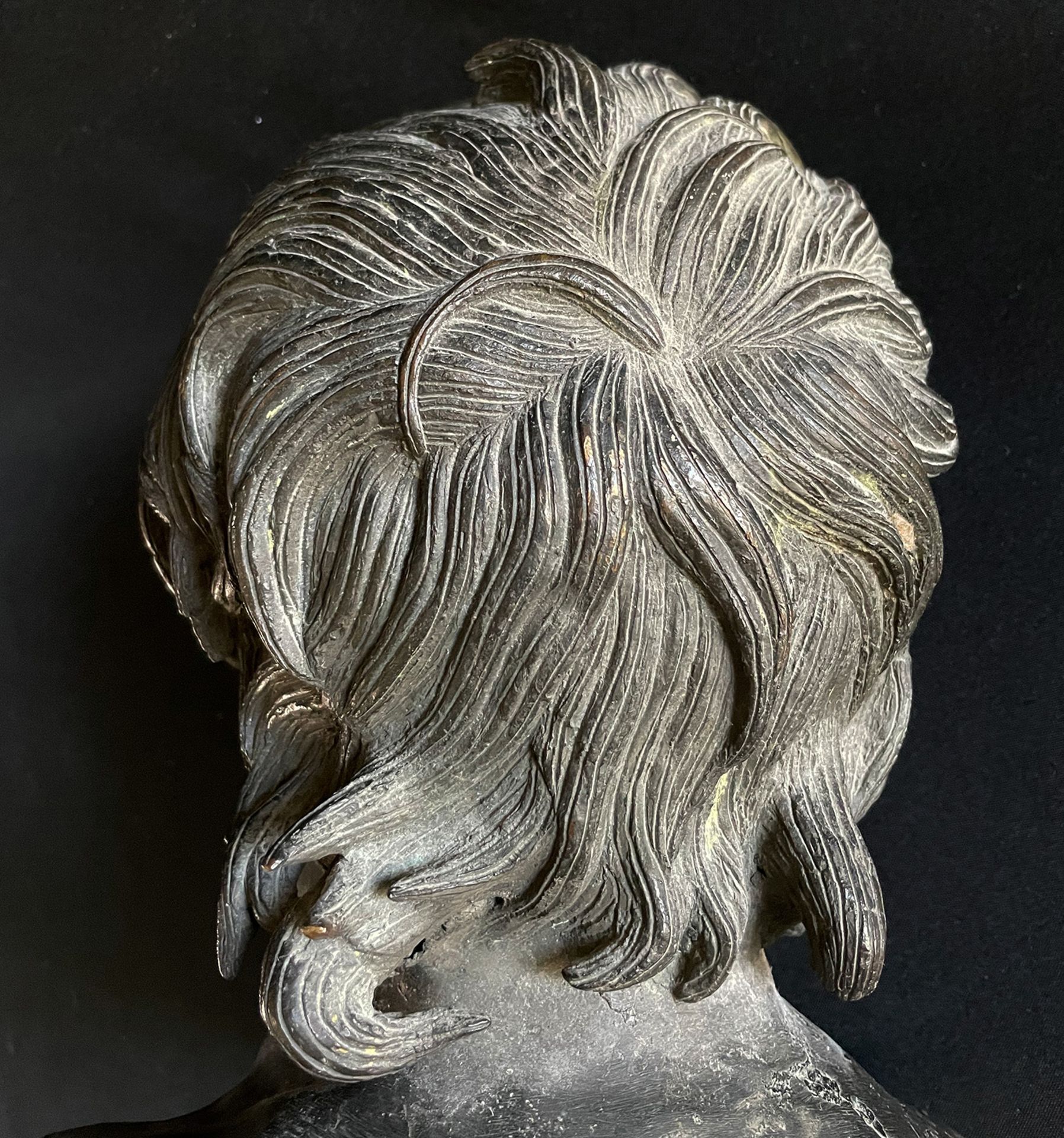 Unbekannter Künstler, 19. Jh., Männerkopf, sog. Pseudo-Seneca, Bronze. Auf kurzem Halsansatz - Image 5 of 7
