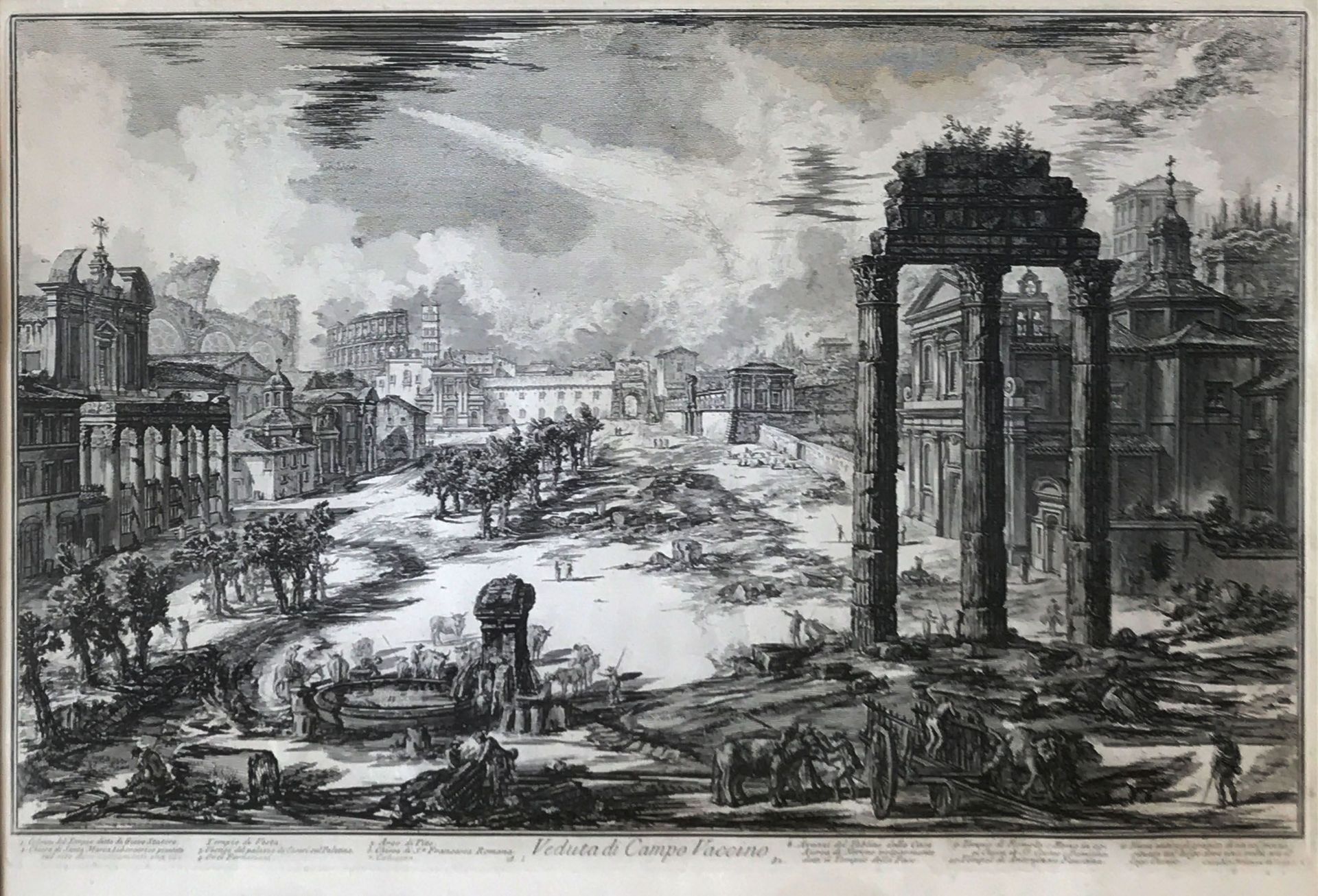 Giovanni Battista Piranesi (1720 Venedig - Rom 1778), 2 Radierungen: "Veduta di Campo Vaccino", - Image 7 of 11