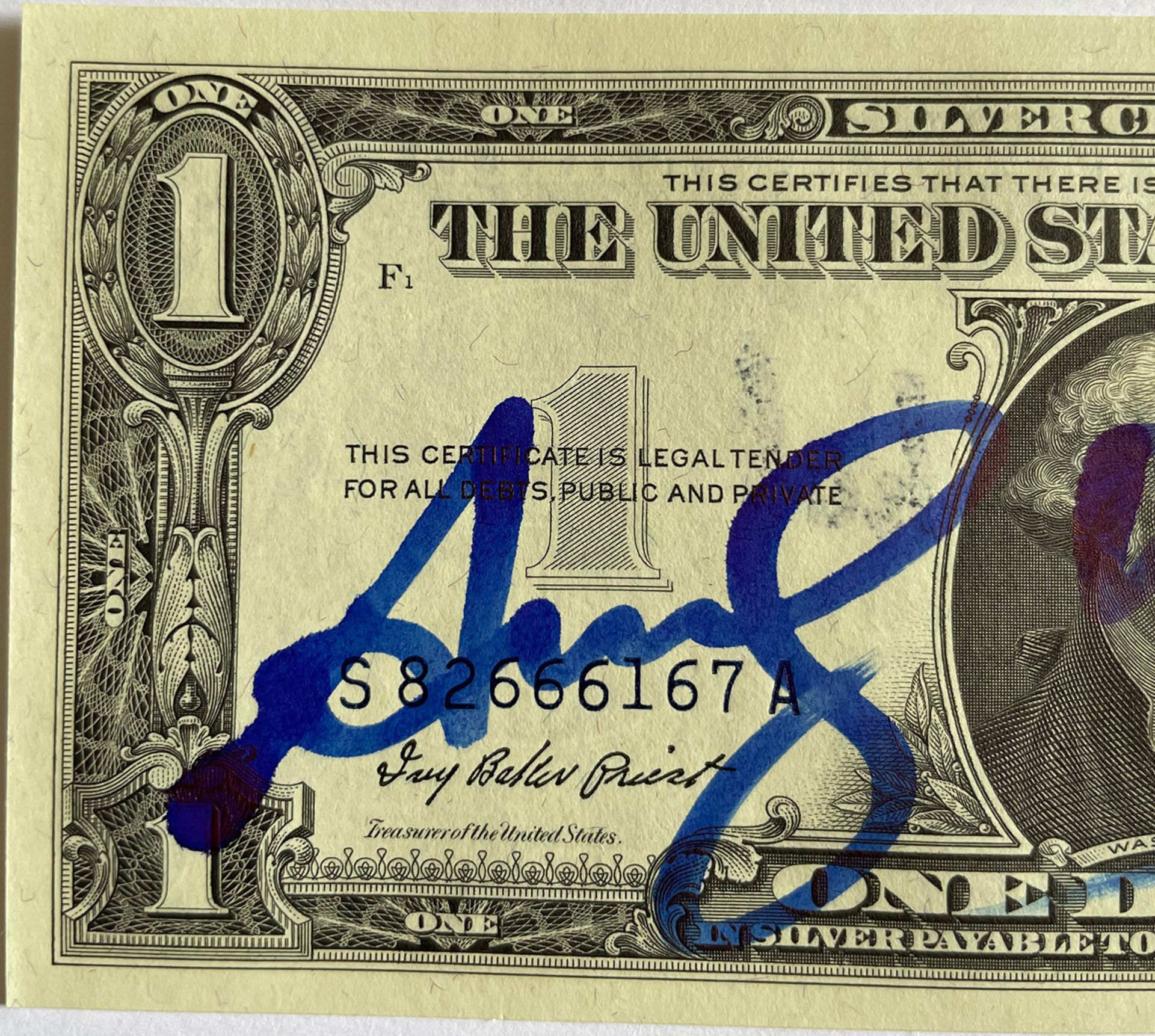 WARHOL, ANDY (1928-1987), 1 Dollar, George Washington, 1957, Autograph, Multiple, Serien-Nr. - Image 3 of 7