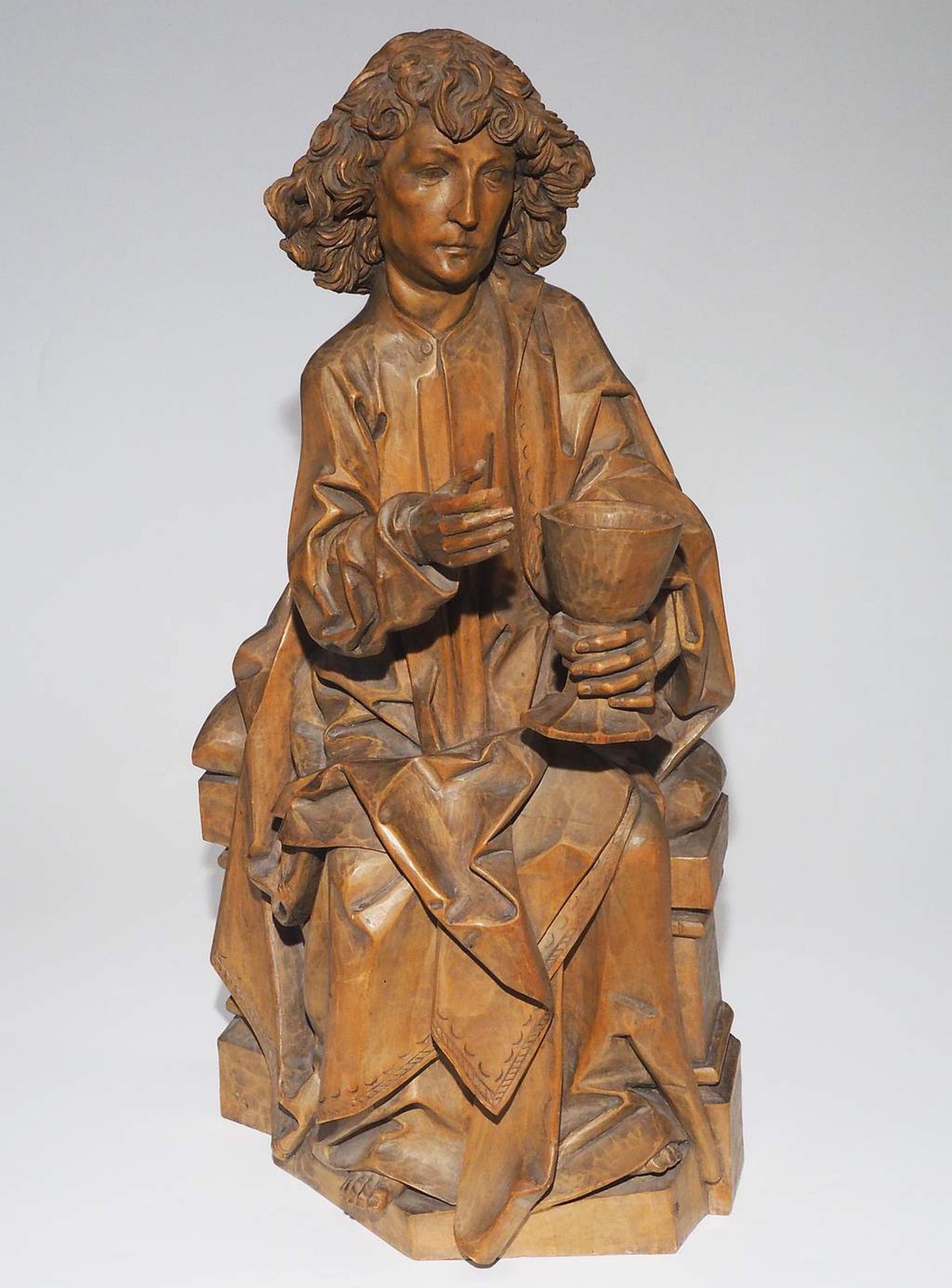 Apostel Johannes, nach Tilman Riemenschneider. Museumreplik. - Bild 2 aus 8