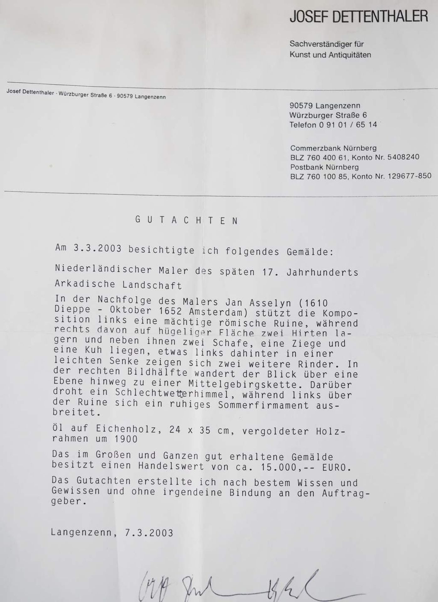 Niederländischer Maler des späten 17. Jahrhunderts. - Bild 5 aus 5