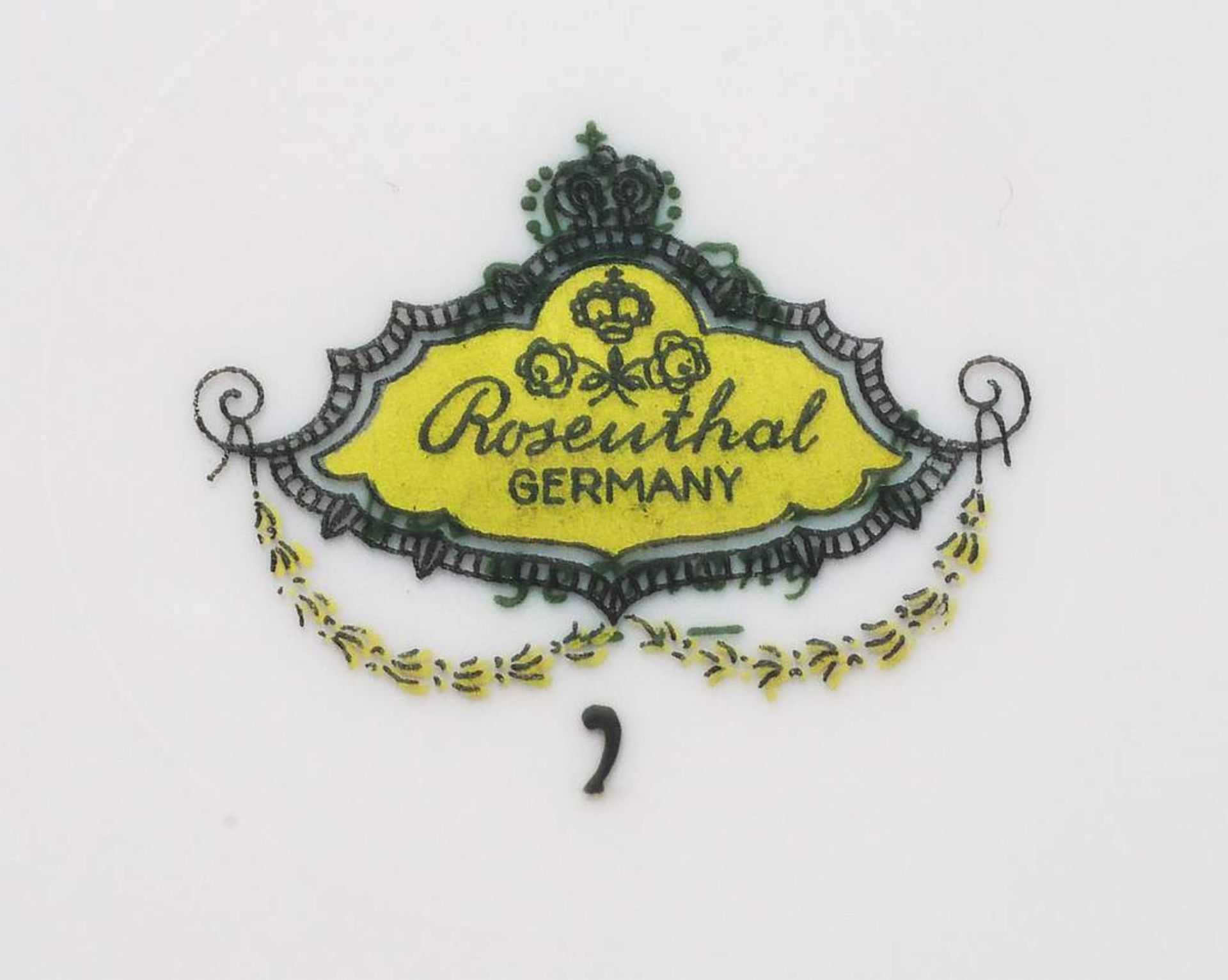 Rosenthal Zierteller mit stilisierten Blüten in Overlaysilber-Technik - Bild 6 aus 6