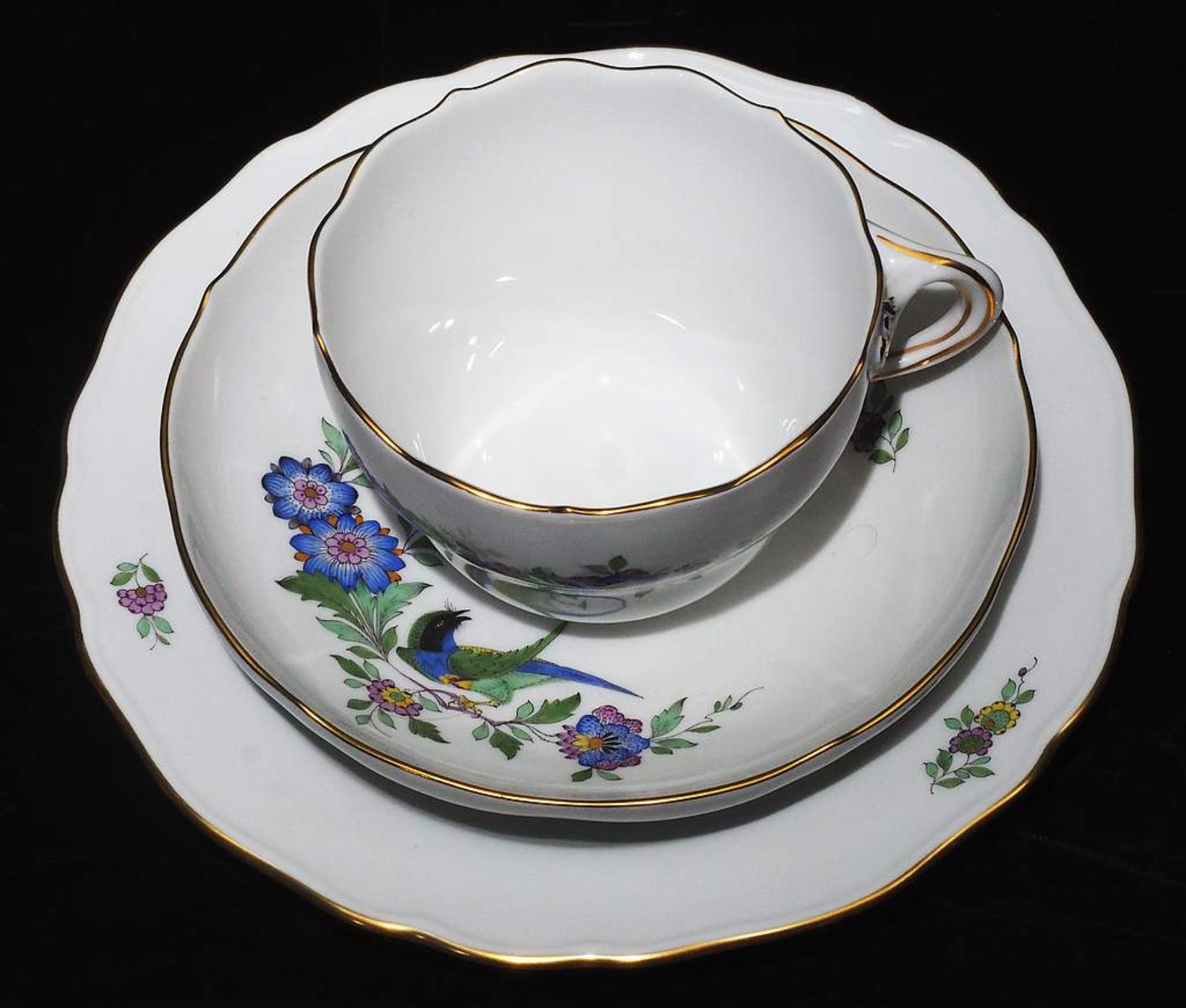 MEISSEN Kaffeeservice "Indische Fels-, Blumen- und Vogelmalerei", für sechs Personen. - Bild 6 aus 10