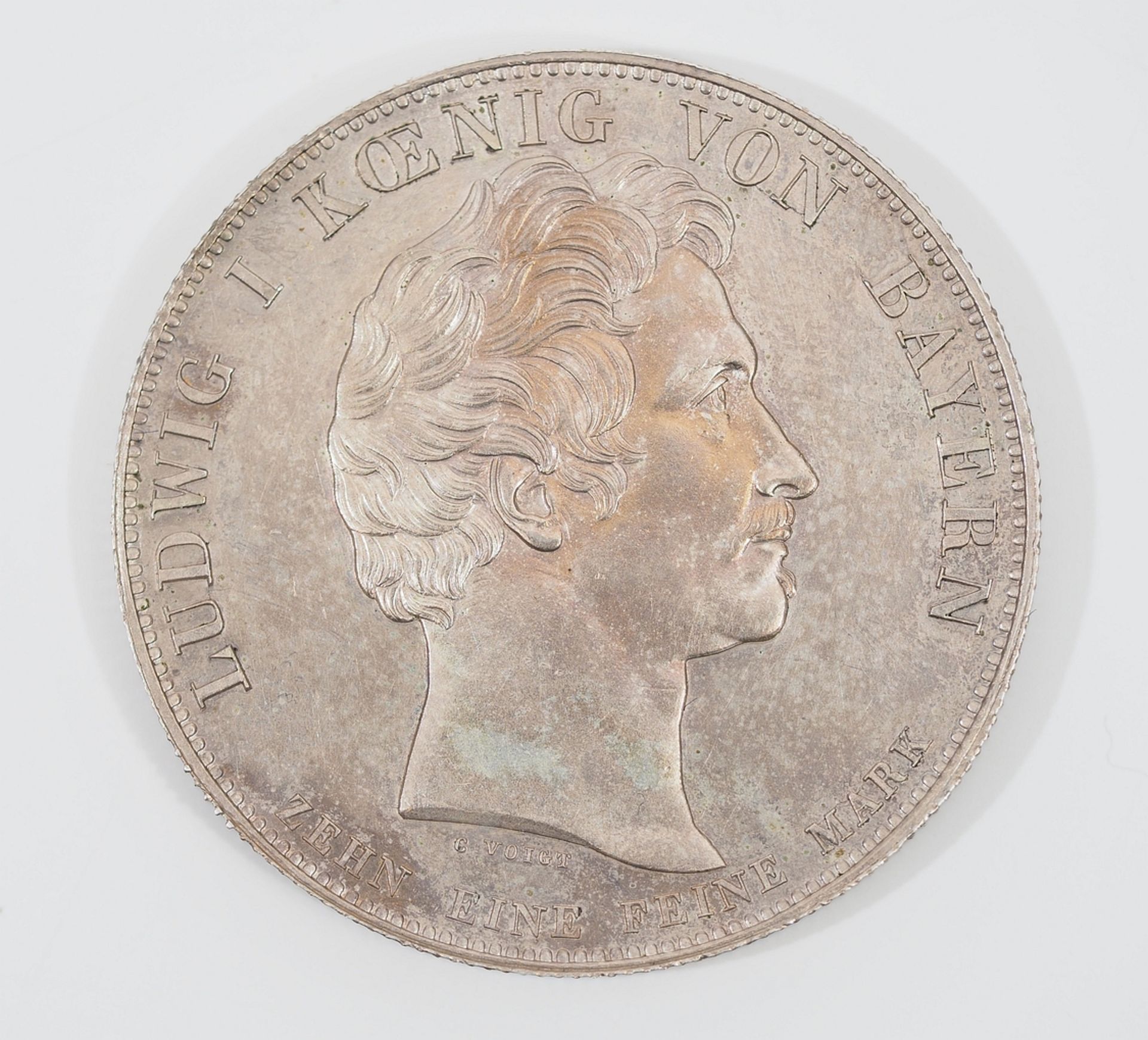 Bayern, Ludwig I. 1825 - 1848, Silber. Geschichtstaler 1826, - Image 3 of 4