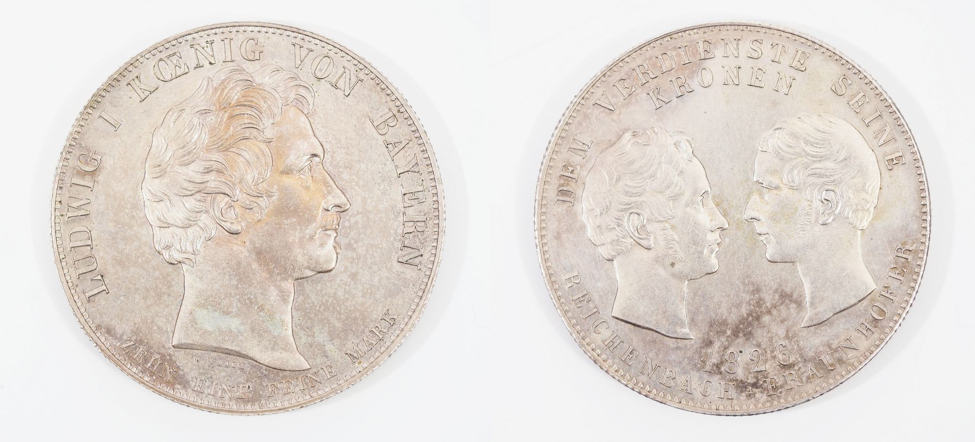 Bayern, Ludwig I. 1825 - 1848, Silber. Geschichtstaler 1826,