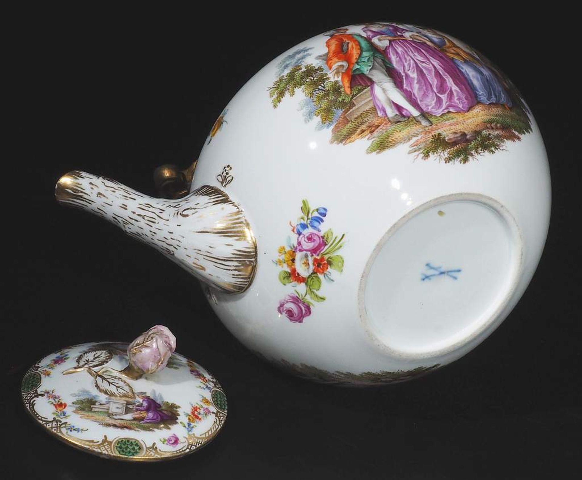 Teekanne, MEISSEN Ende um 1880/1900. - Bild 6 aus 7