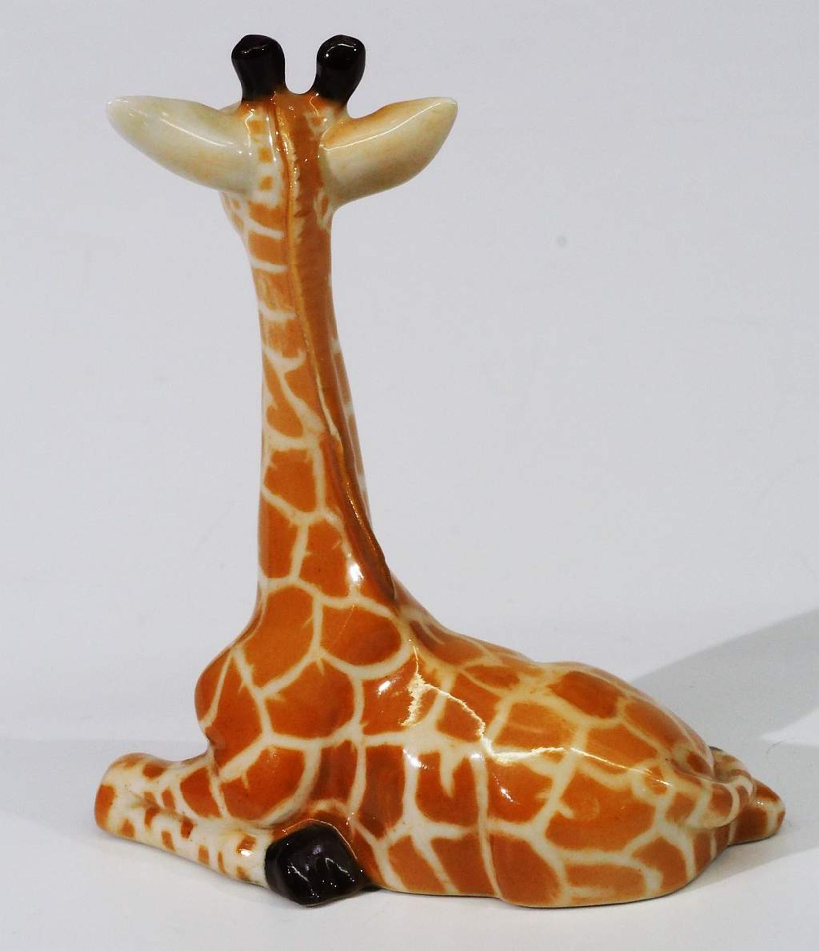 Miniatur "liegendes Giraffenbaby", HUTSCHENREUTHER, nach 1980. - Bild 4 aus 6