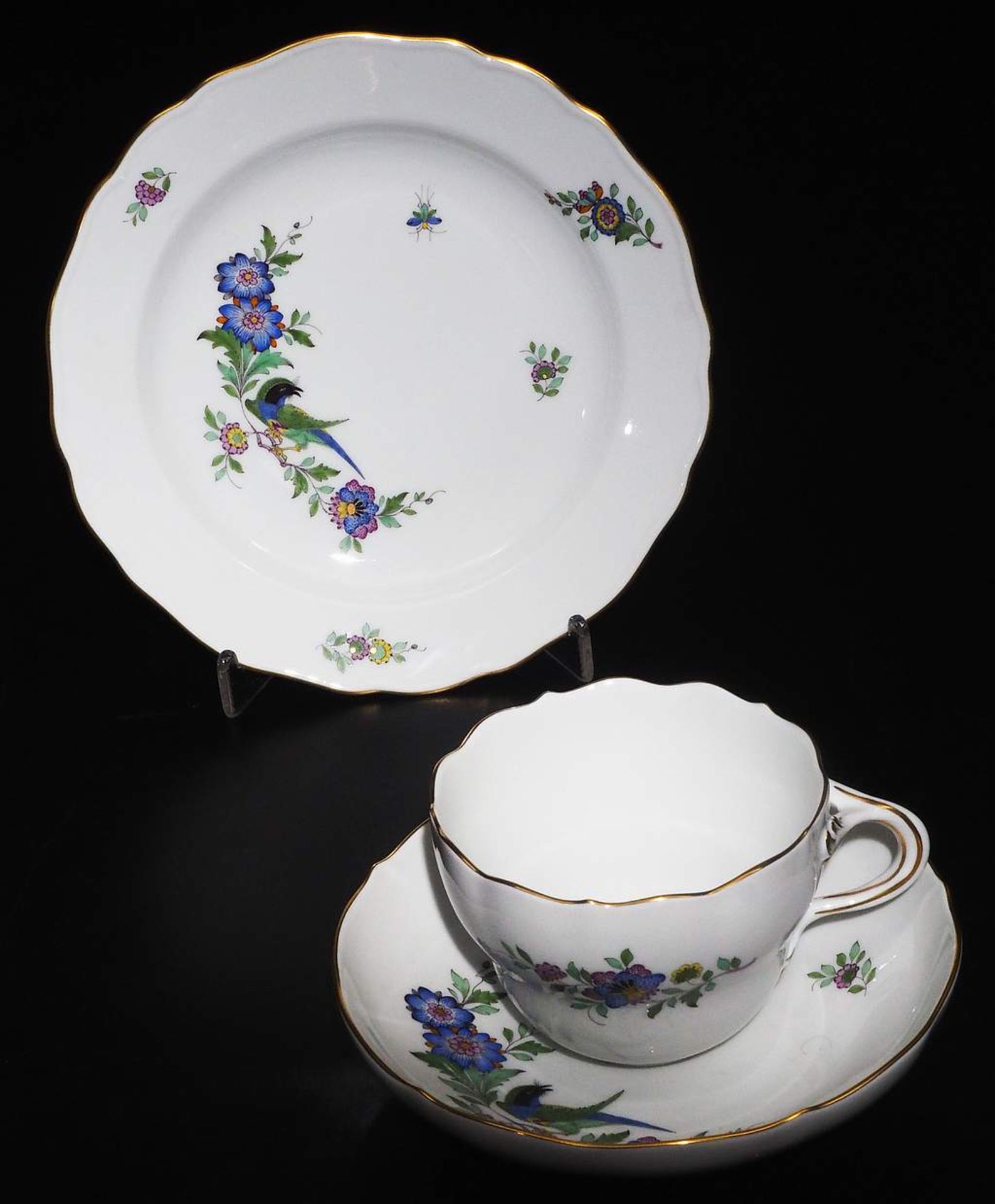 MEISSEN Kaffeeservice "Indische Fels-, Blumen- und Vogelmalerei", für sechs Personen. - Bild 5 aus 10