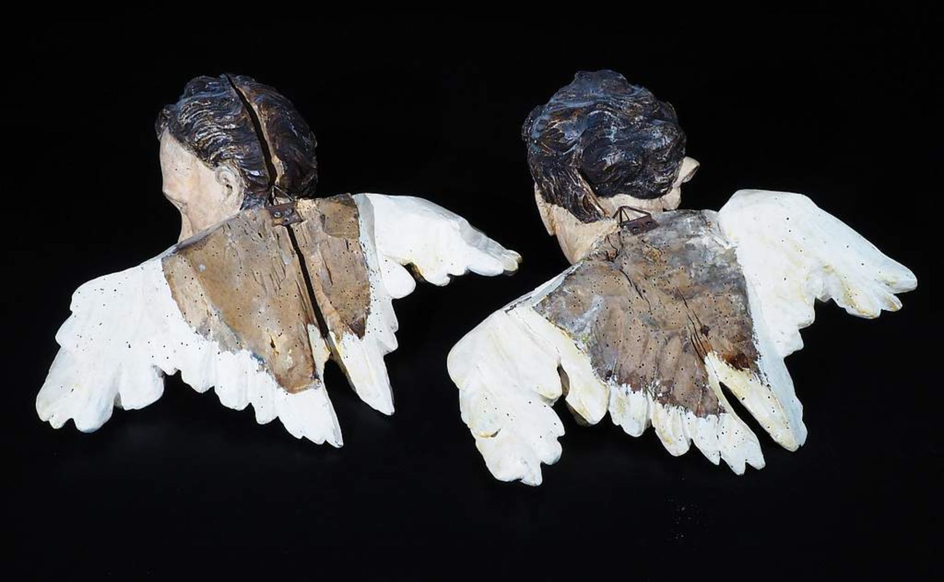 Paar geflügelte Engelköpfe, 18. Jahrhundert. - Bild 3 aus 5