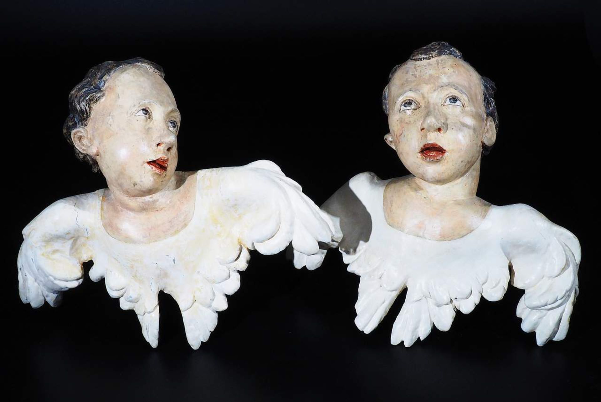Paar geflügelte Engelköpfe, 18. Jahrhundert. - Bild 2 aus 5