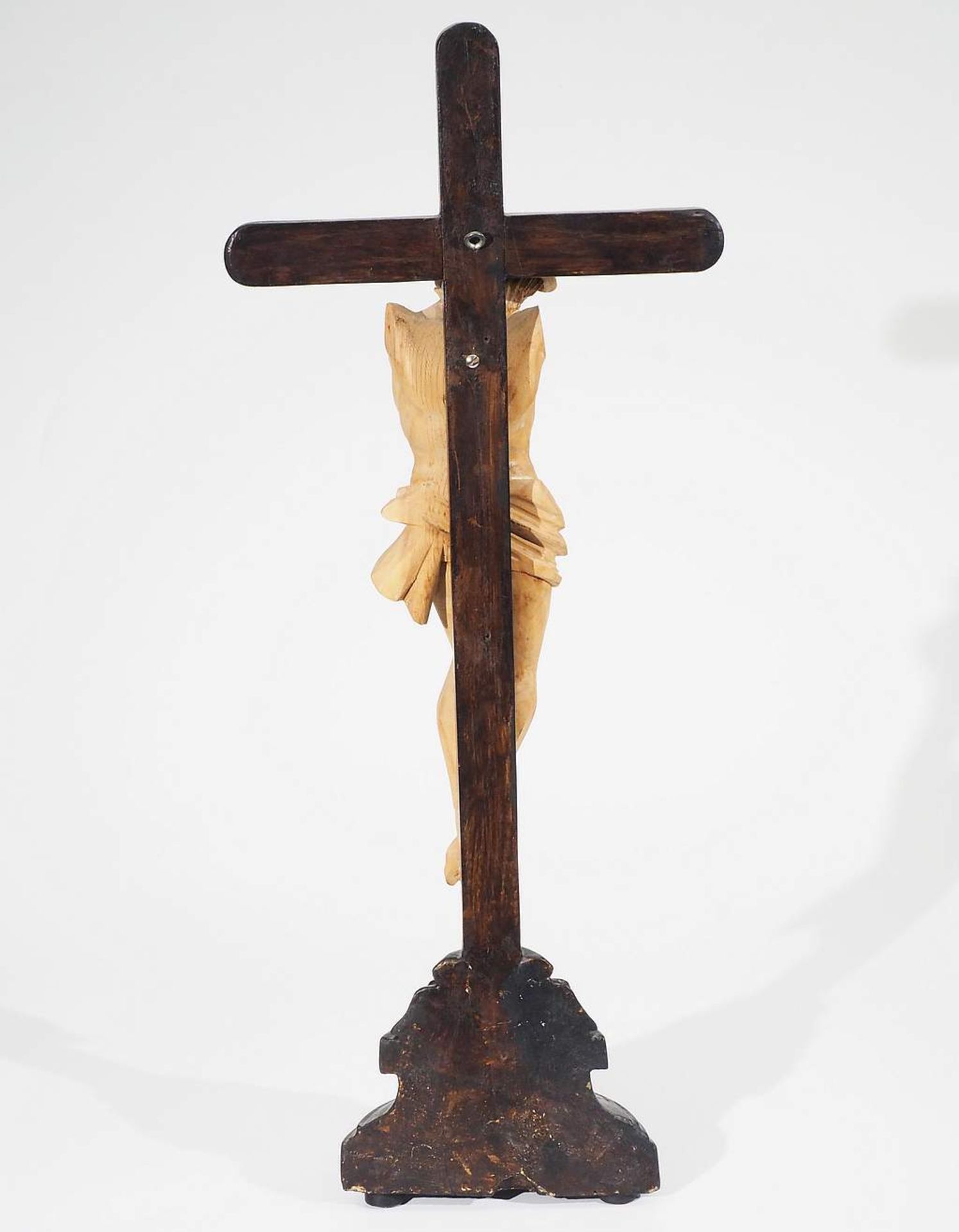 Kruzifix, Korpus "Gekreuzigter Christus" mit Dornenkrone. - Bild 5 aus 7
