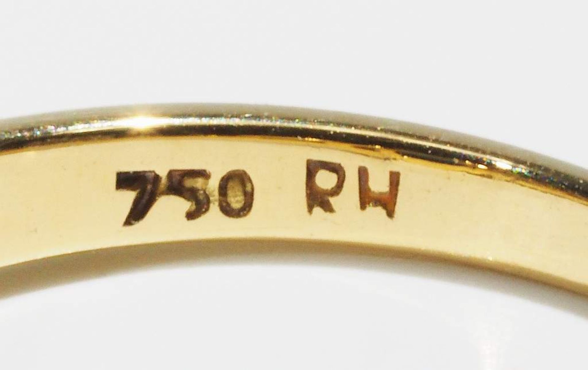 Damenring, gefertigt aus 750er Gelb- und Weißgold. - Image 4 of 4