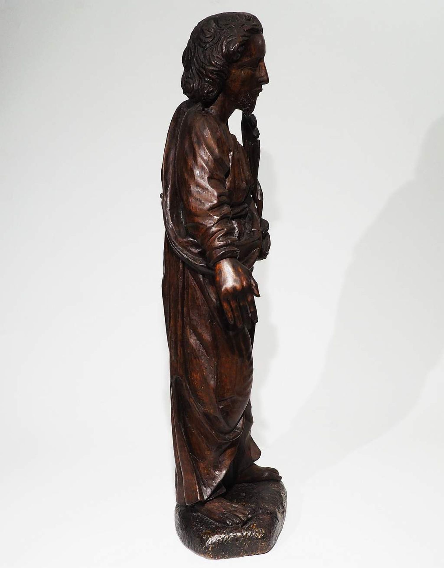 Kirchenfigur "Heiliger Joseph mit Lilien". - Image 5 of 6