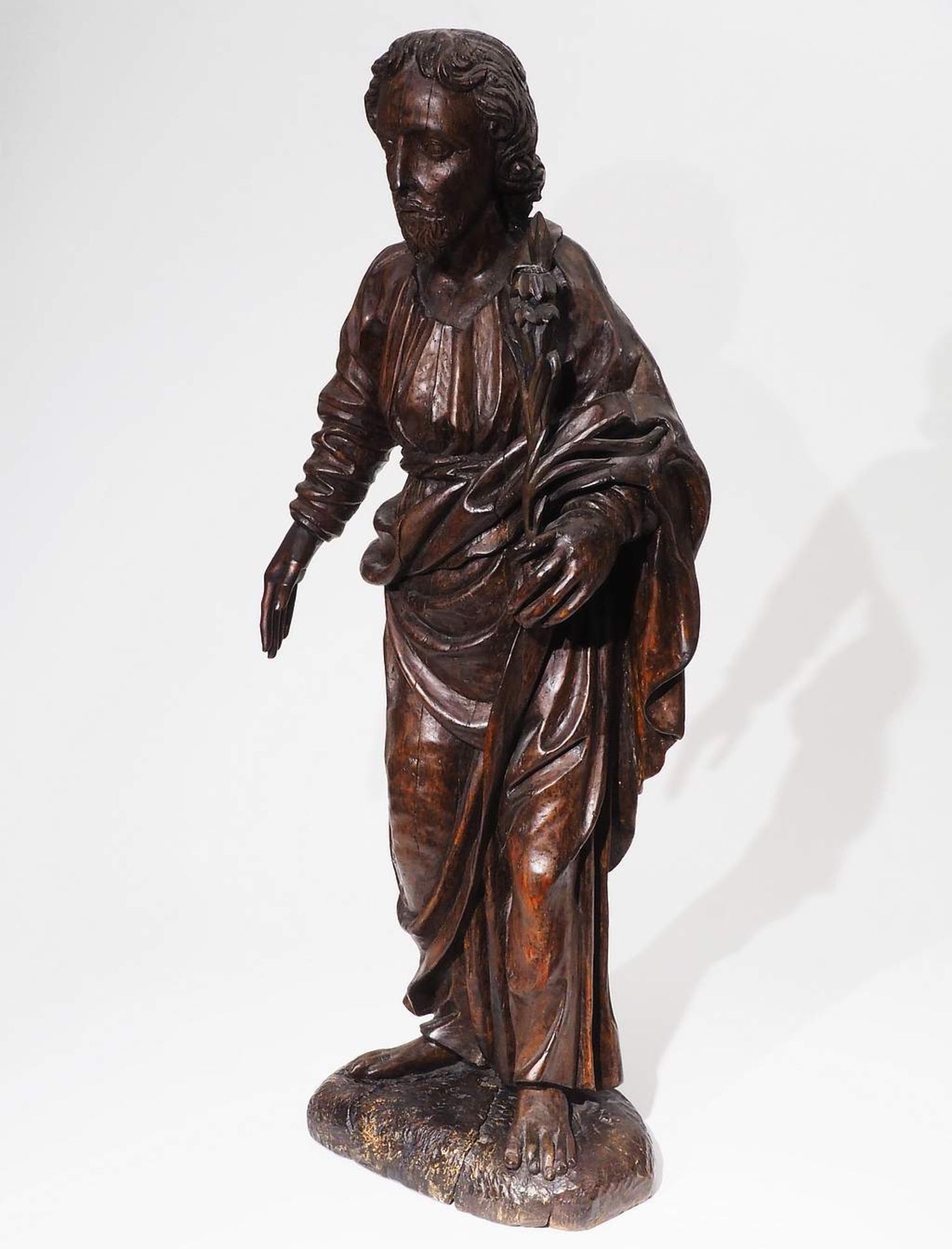 Kirchenfigur "Heiliger Joseph mit Lilien". - Bild 3 aus 6