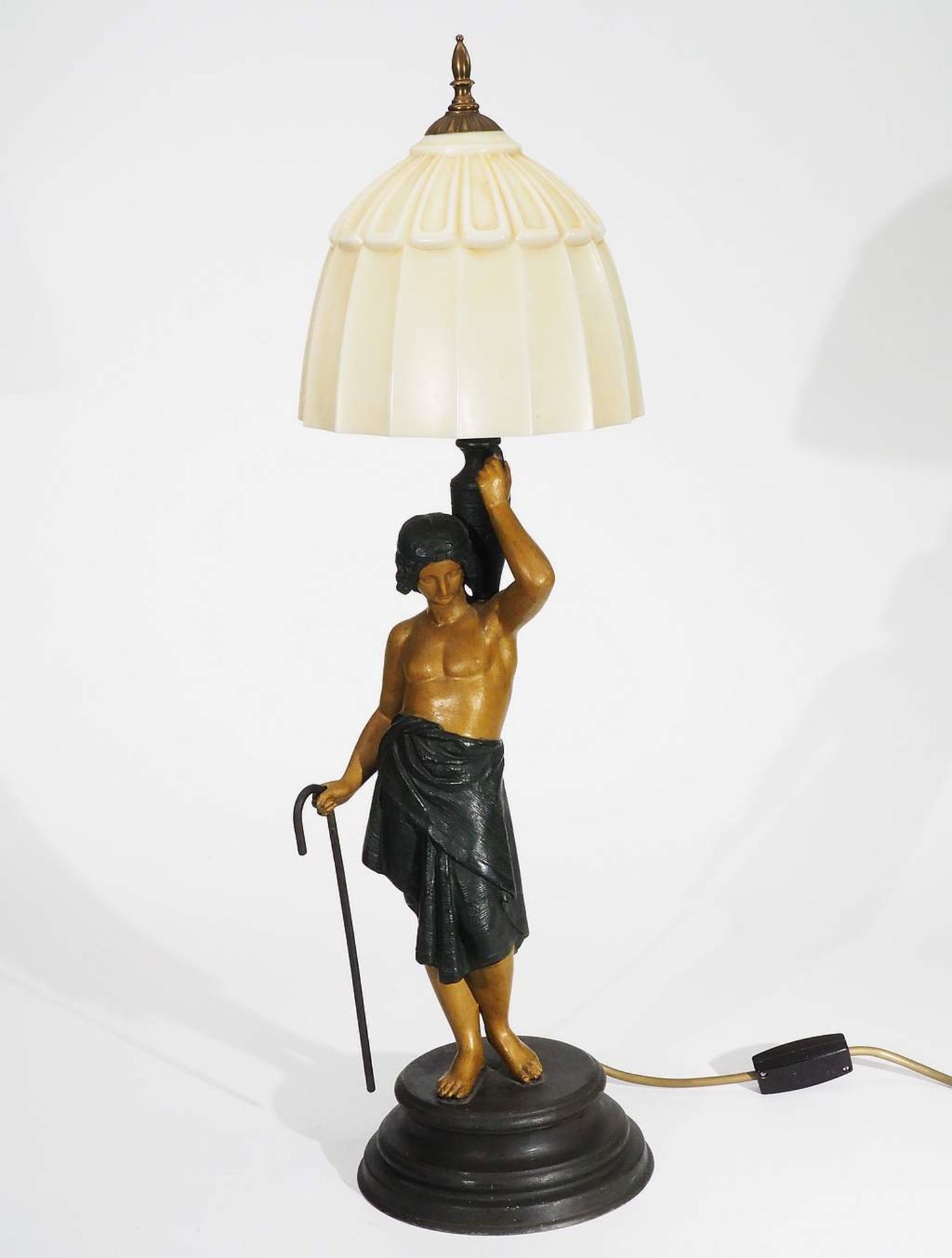 Figürliche Tischlampe "Jüngling mit Amphore", 1920/30iger Jahre. - Image 2 of 6