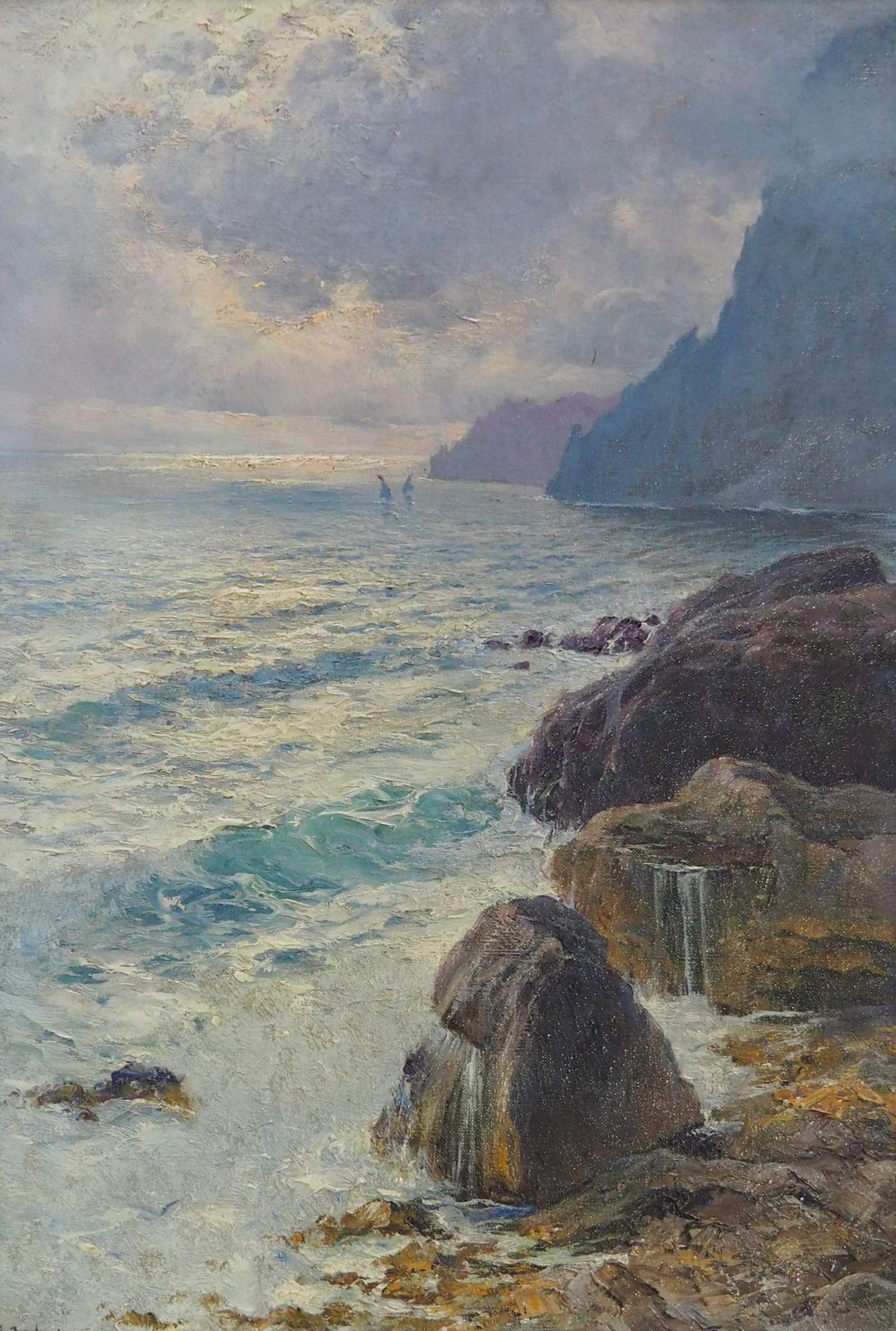 FEDERICO, Michele. Italien, 1884 - 1966. Küste von Capri. - Bild 2 aus 5