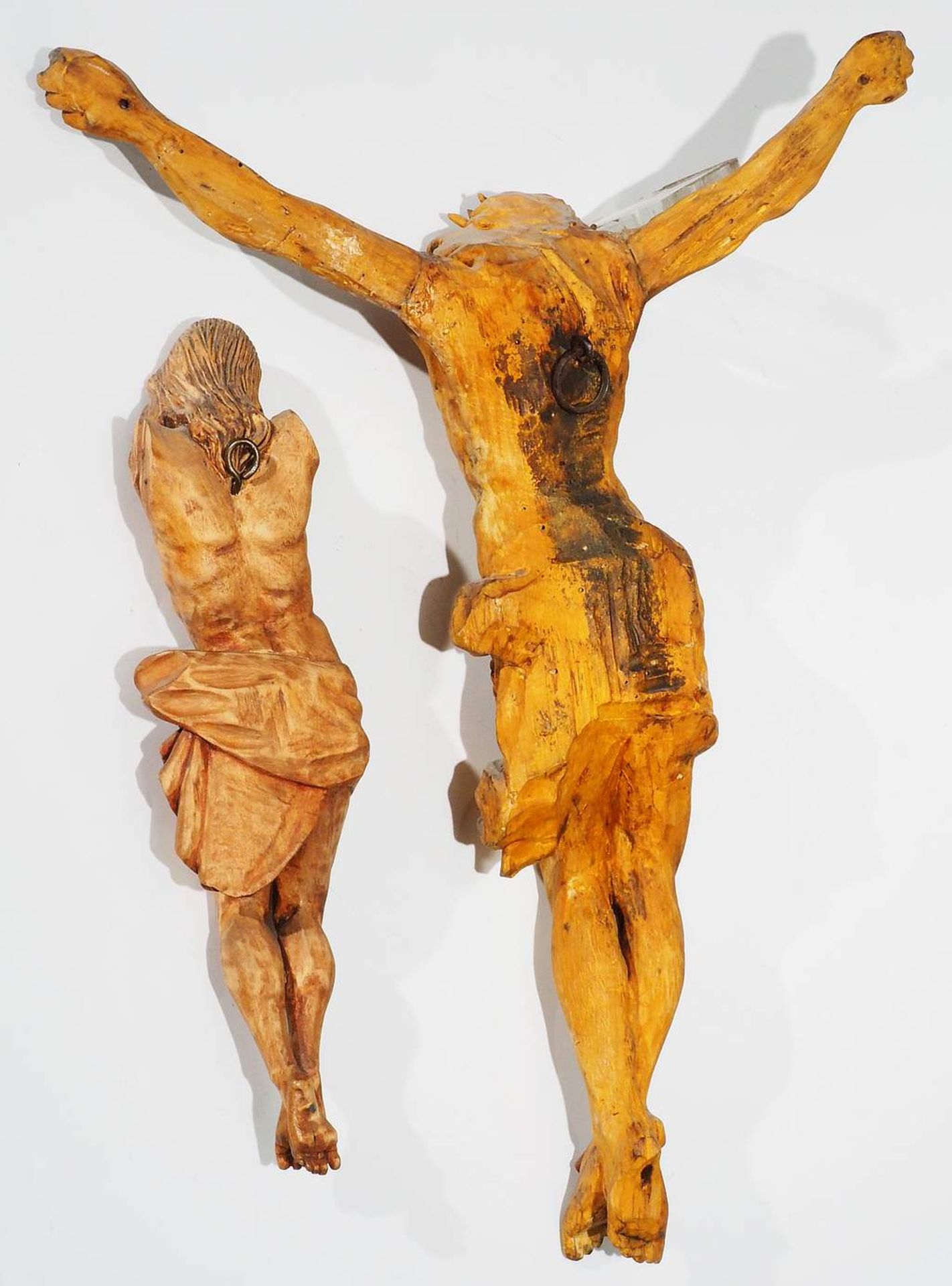 Christus Korpus am Kreuz. Lindenholz. - Bild 3 aus 5