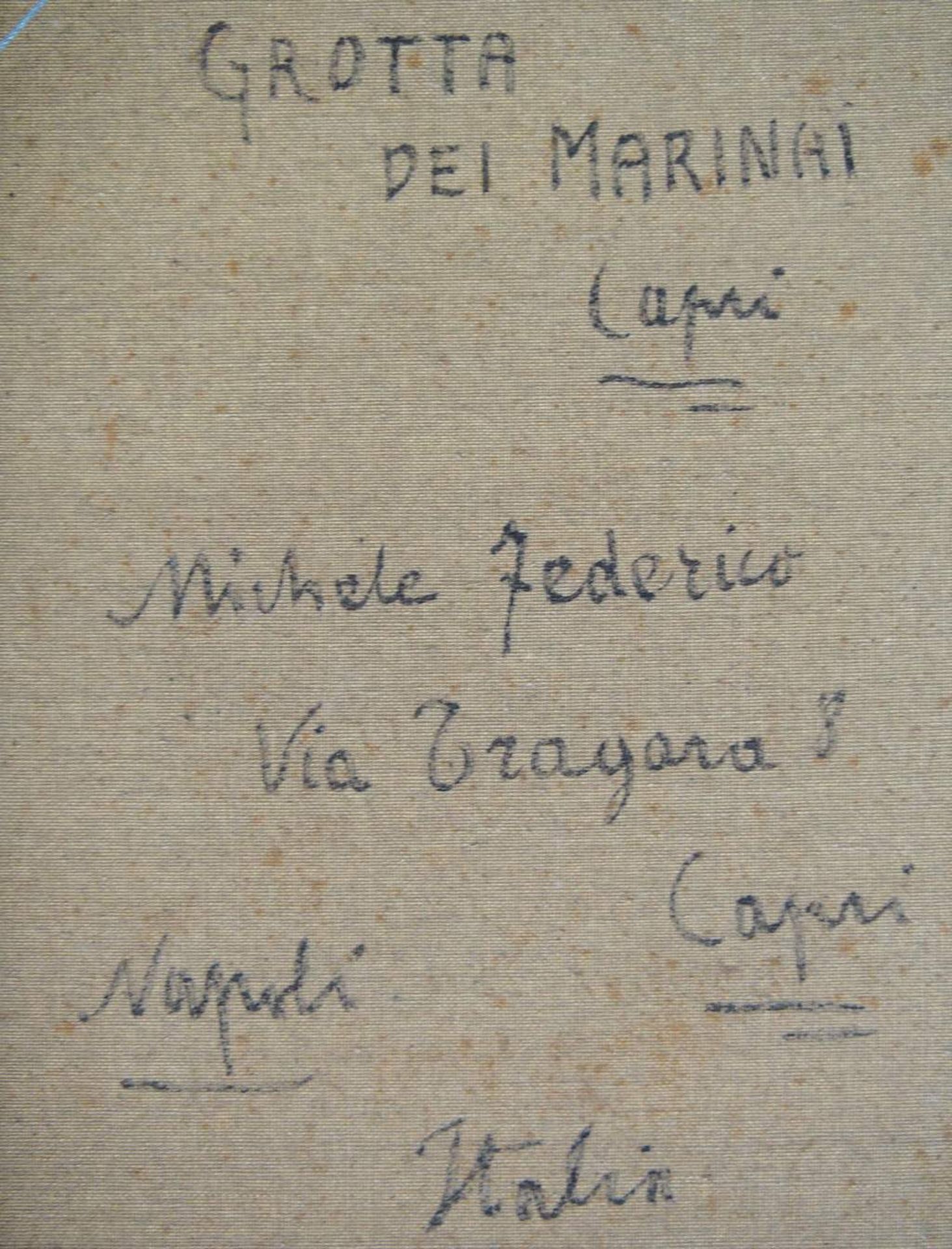 FEDERICO, Michele. Italien, 1884 - 1966. "Grotta del Marinai, Capri". - Bild 5 aus 6