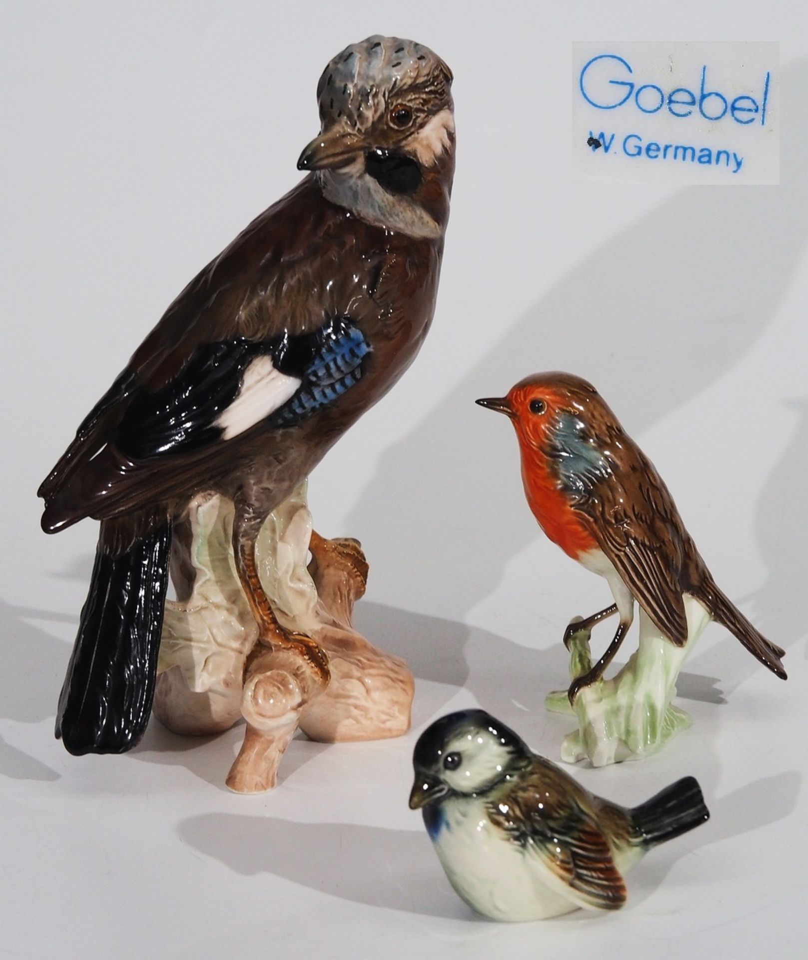 Drei Vogelfiguren. GOEBEL.